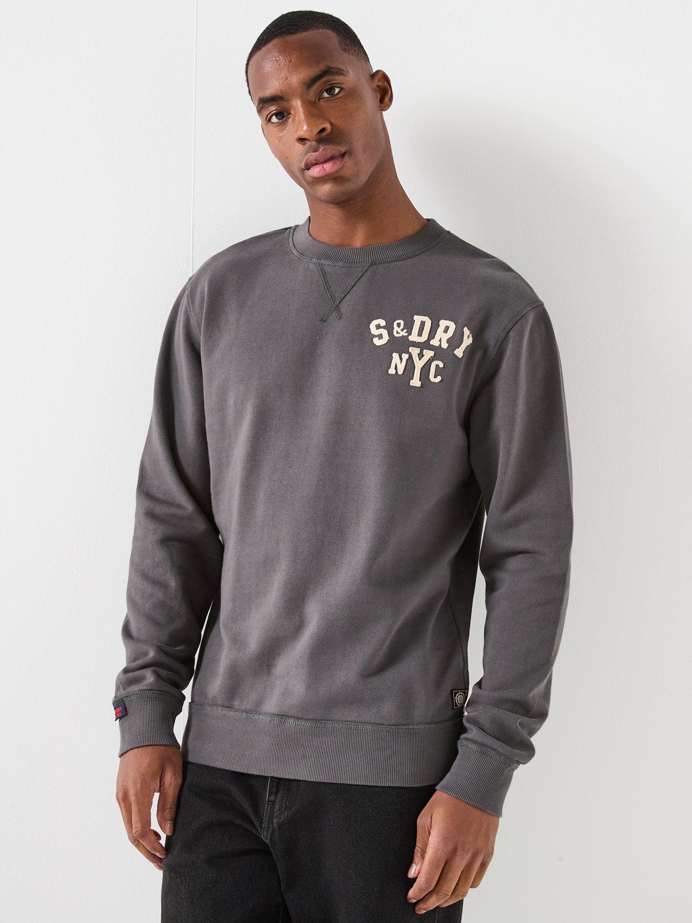 Superdry Vintage Athletic Crew Sweat - Grey