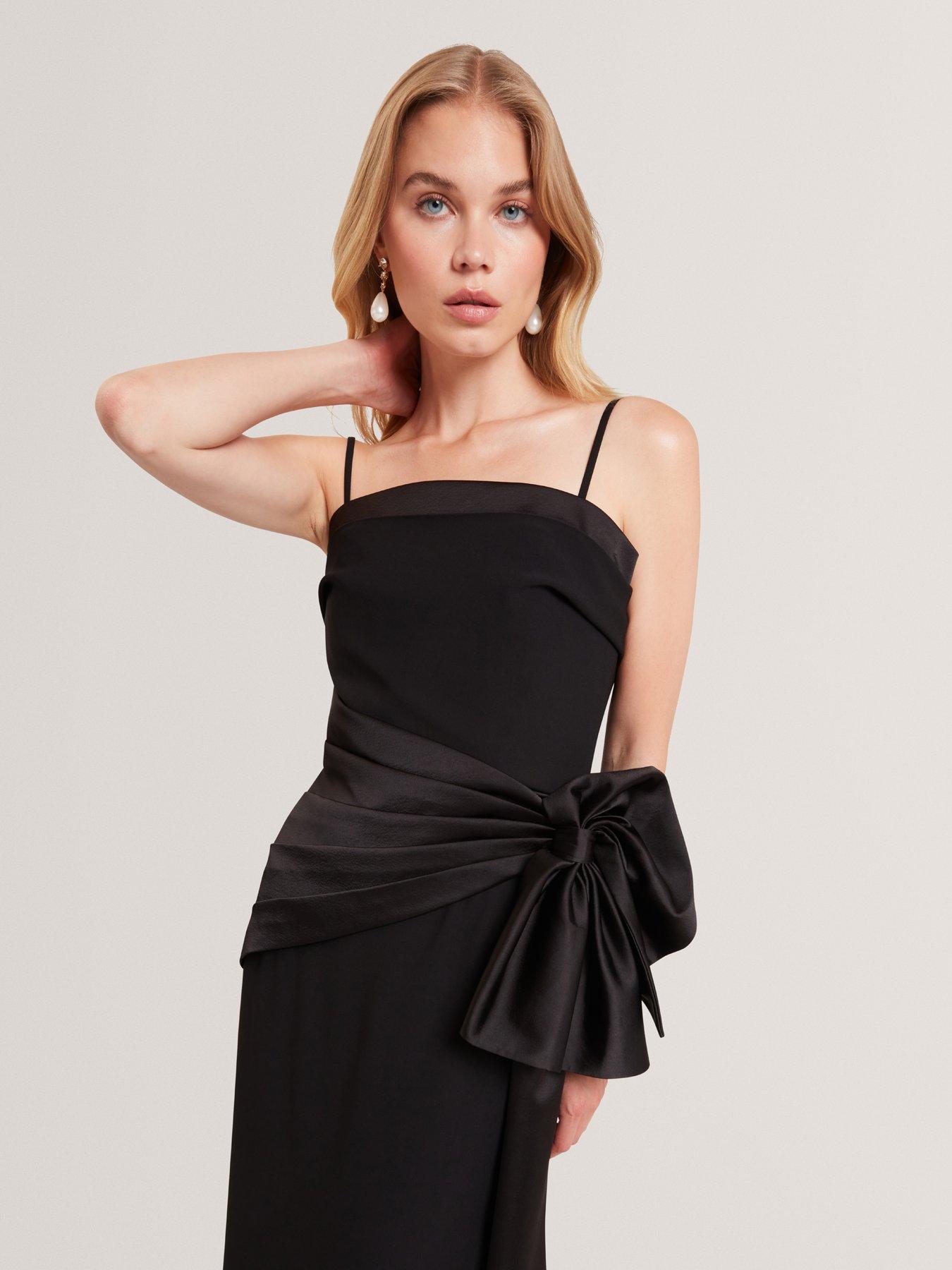 Ted Baker Tailored Sleeveless Dress With Satin Bow - Black | Very