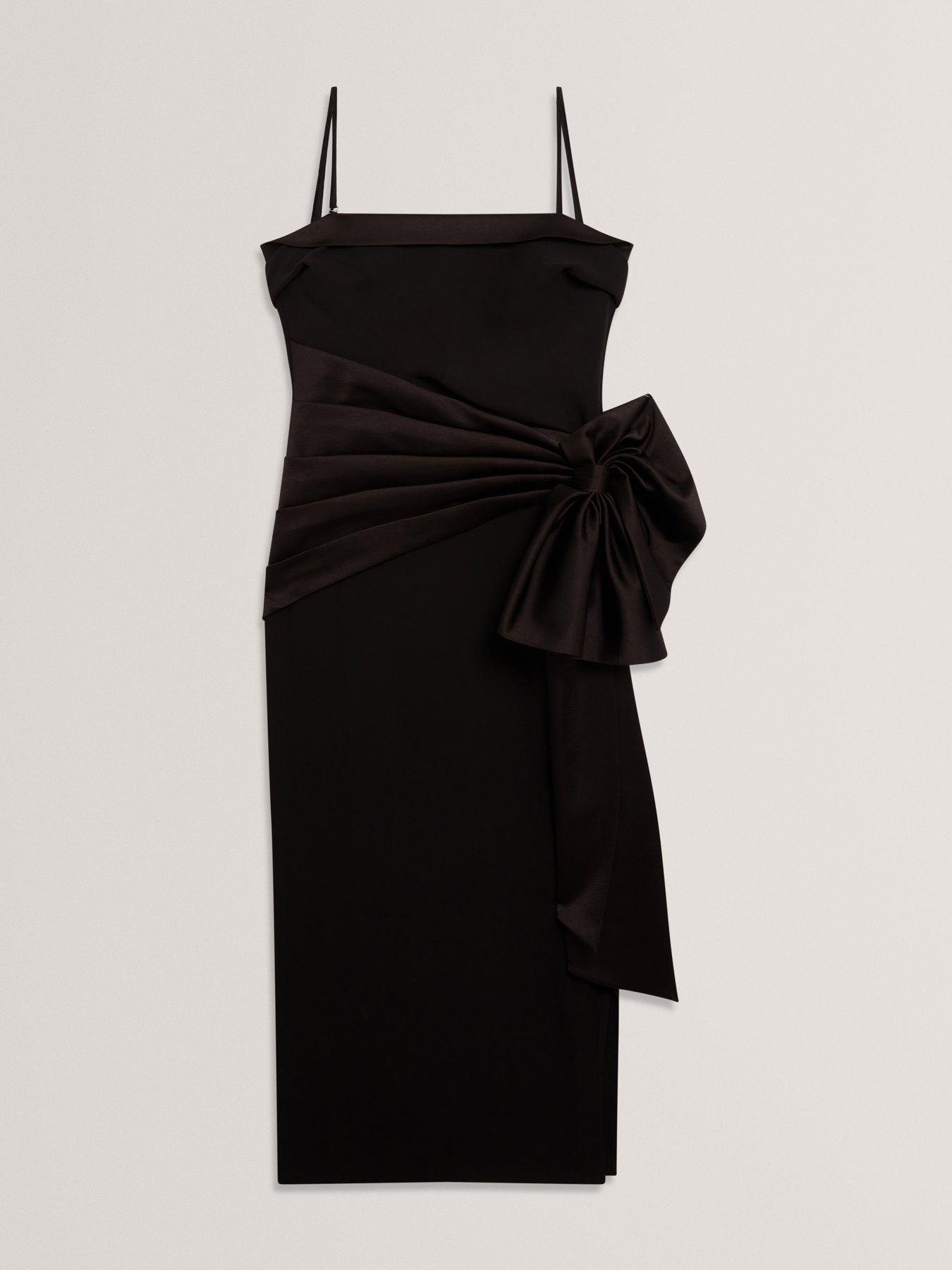 Ted Baker Tailored Sleeveless Dress With Satin Bow - Black | Very