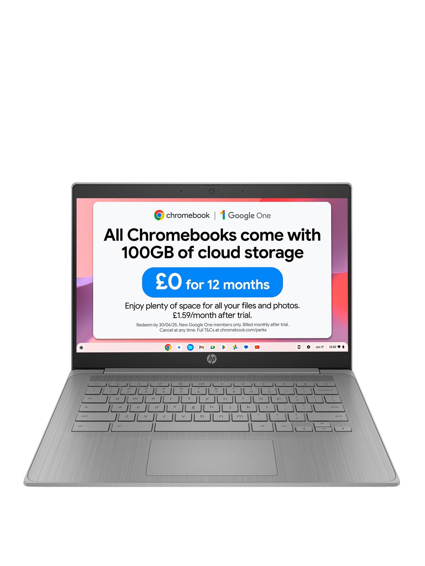 Image 1 of 3 of HP Chromebook 14ane1000na - 14 in - Intel Celeron N4500 - 4GB RAM - 64GB - Grey