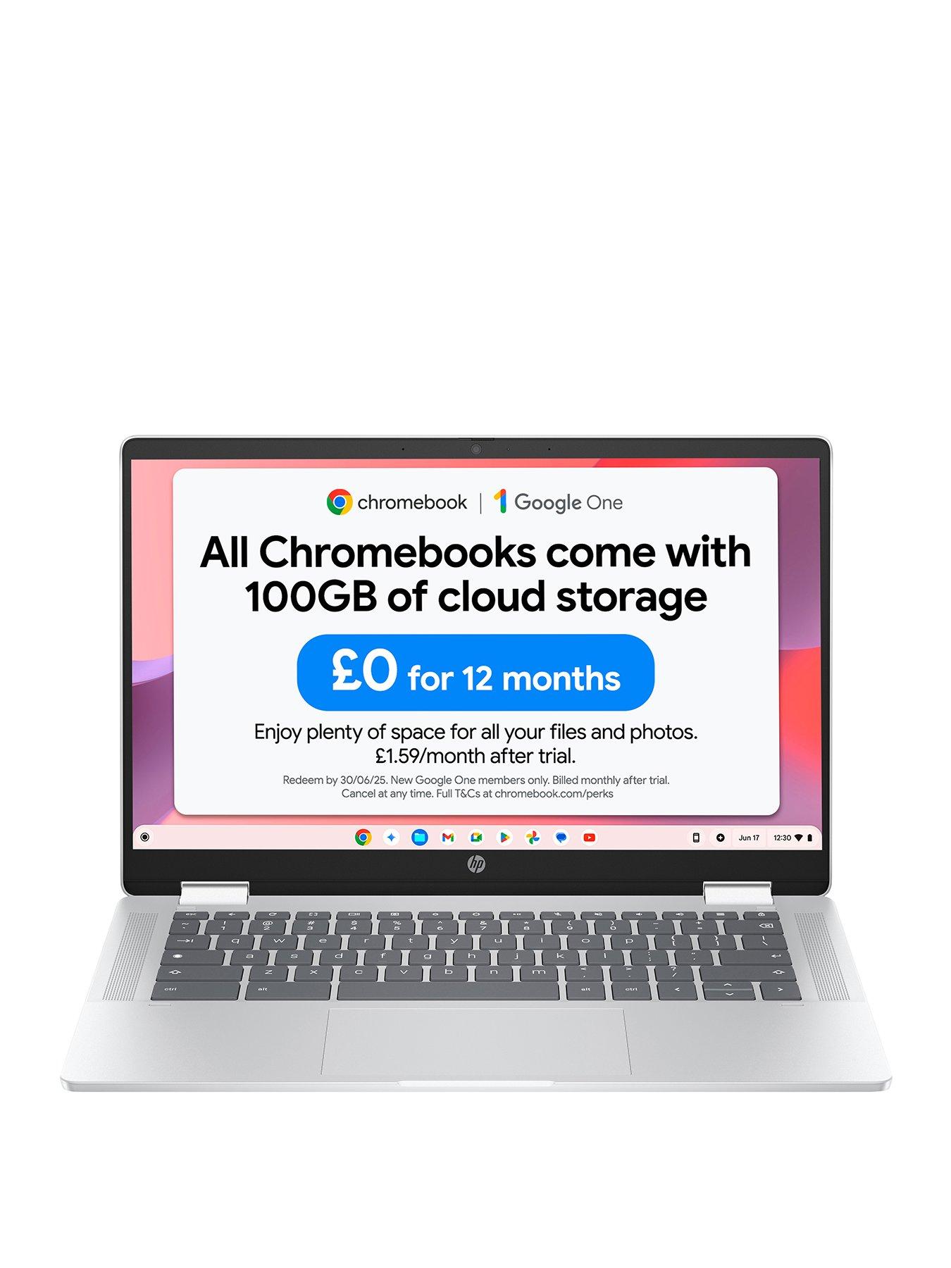 HP Chromebook x360 14b-cd0001na - 14 in - Intel® N200 - 8GB RAM - 128GB - Silver