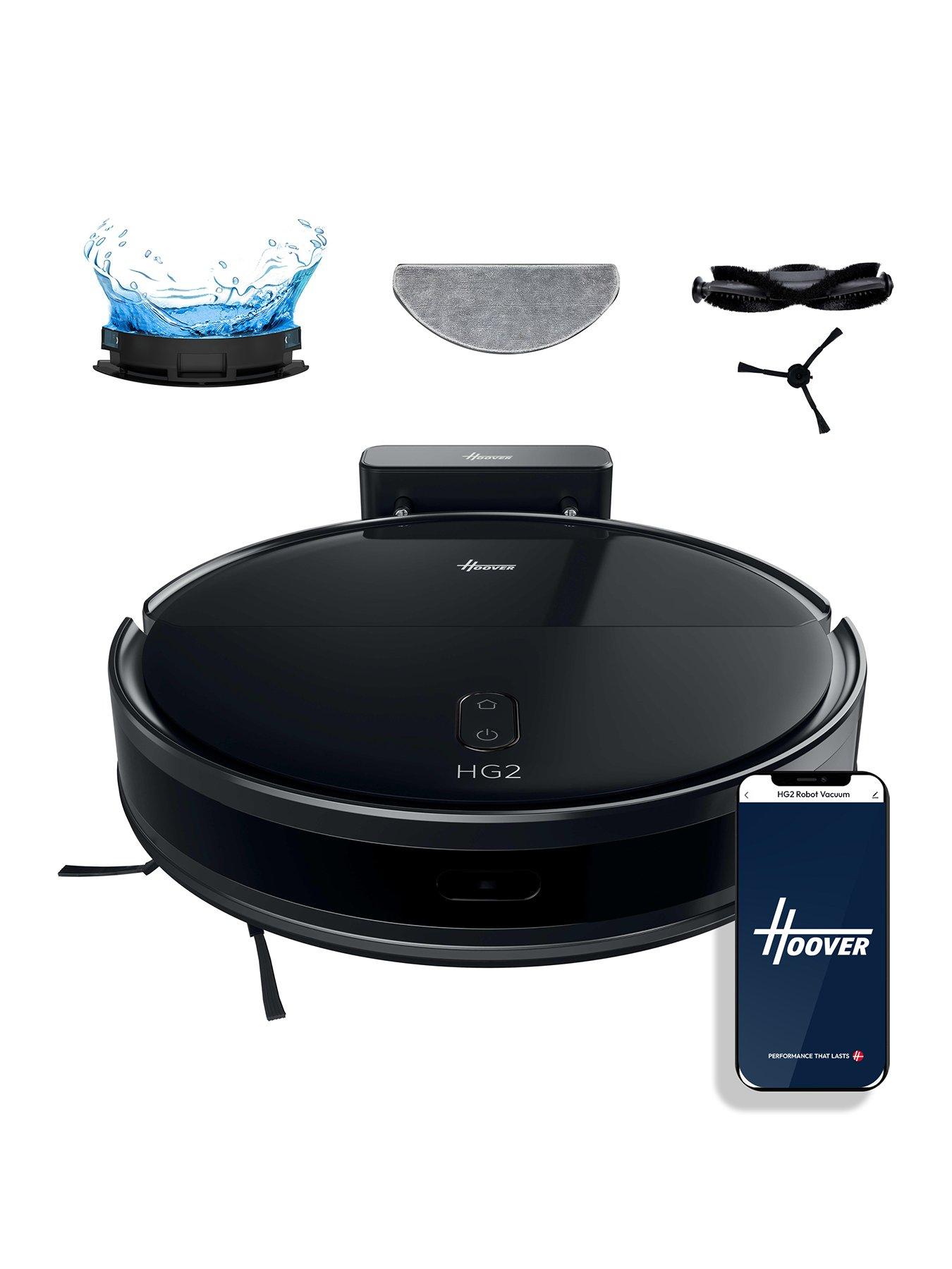 Hoover HG2 Hydro Robot Vacuum Cleaner  &  Mop (HG230H), up to 160 min runtime, 5000pa suction, Point-Laser Navigation, Ultra-Slim, Self-Charging
