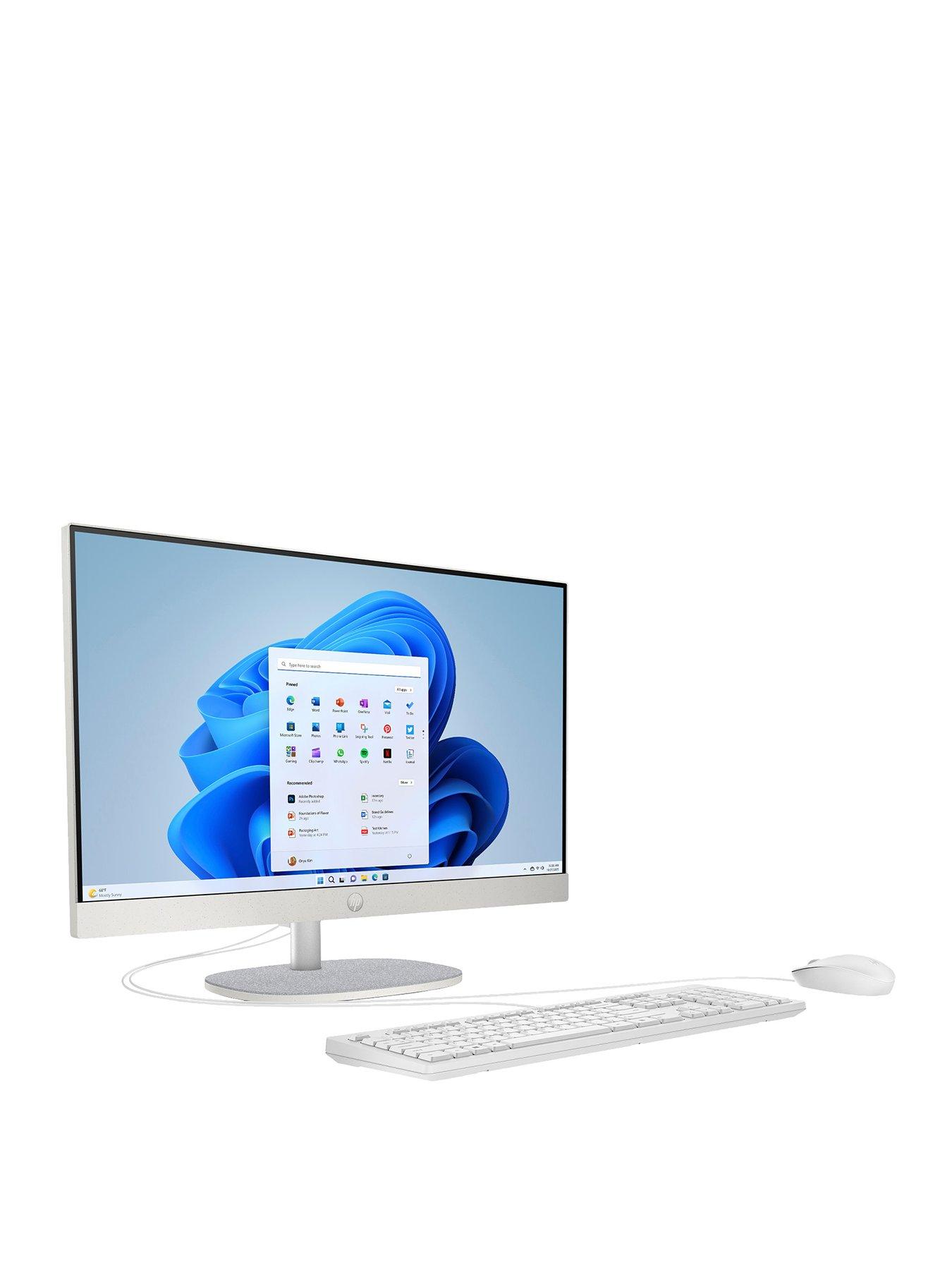 HP 23.8-inch All-in-One 24-cr0002na Desktop PC - 24in FHD, AMD Ryzen 7, 8GB RAM, 512GB SSD