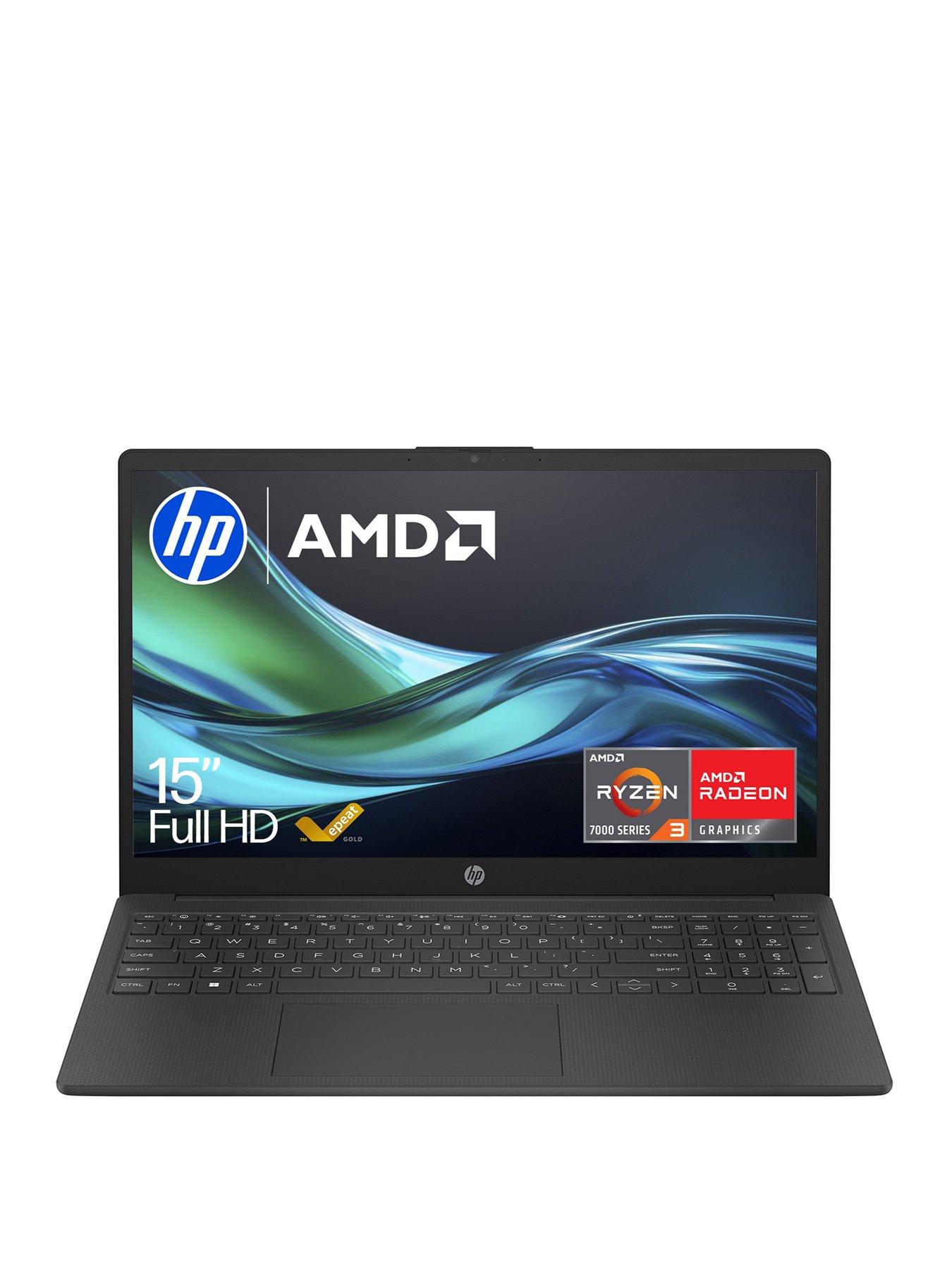 HP 15-fc0045na Laptop - 15.6 in FHD, AMD Ryzen 3, 8GB RAM, 256GB SSD - Black