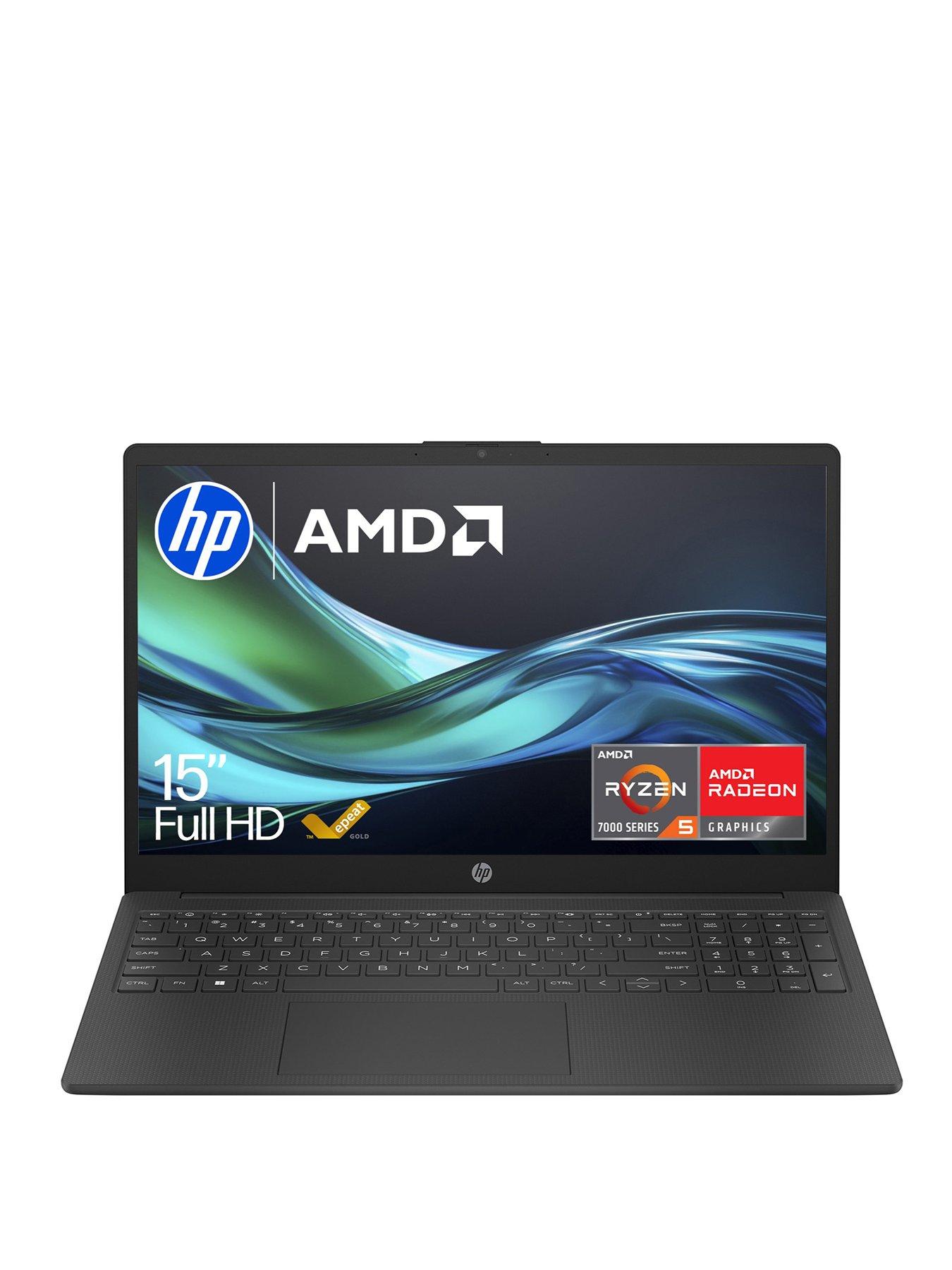 HP 15-fc0057na Laptop - 15.6 in - AMD Ryzen 5 - 8GB RAM - 512GB – Black