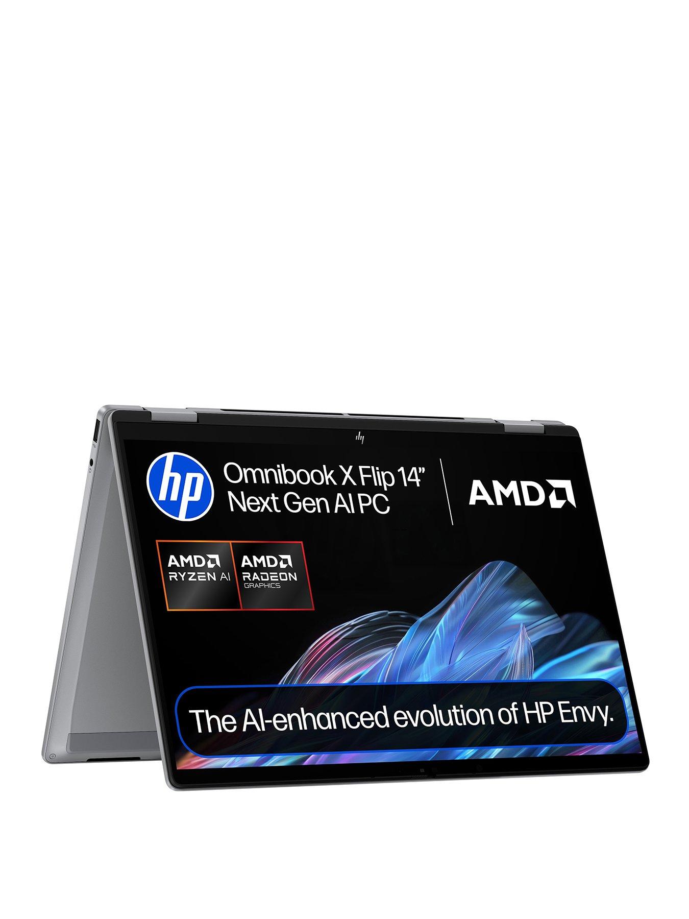 HP OmniBook X Flip 14-fk0004na - Copilot+ PC - AMD Ryzen AI 5  - AMD Radeon 840M- 16GB RAM - 512GB - 14in - 2K IPS Touchscreen - Silver