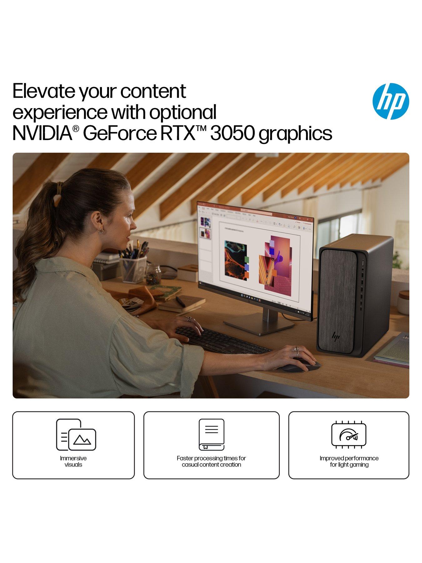 Image 2 of 7 of HP OmniDesk Desktop PC&nbsp;- AMD Ryzen 7, 8GB RAM, 1TB SSD