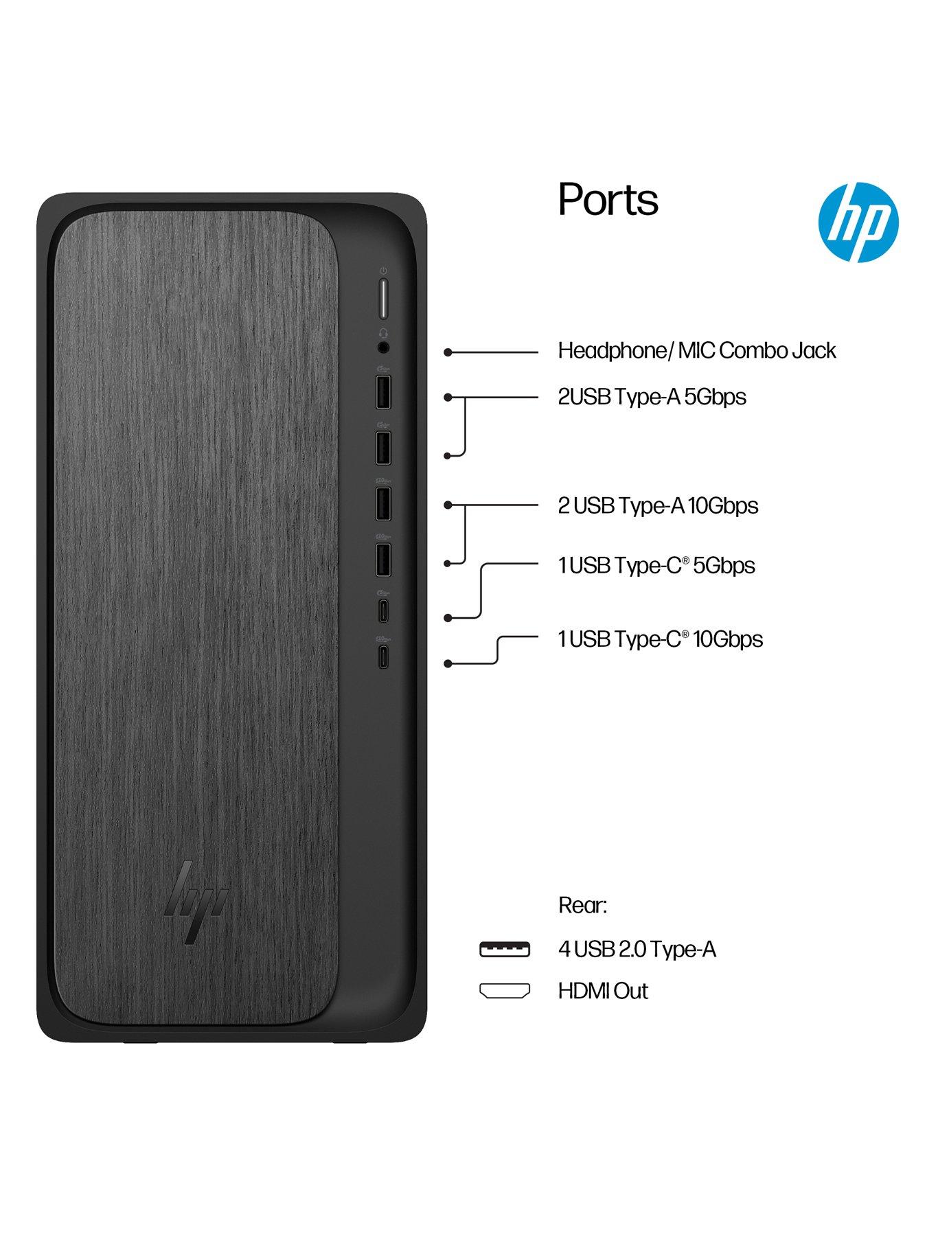Image 4 of 7 of HP OmniDesk Desktop PC&nbsp;- AMD Ryzen 7, 8GB RAM, 1TB SSD