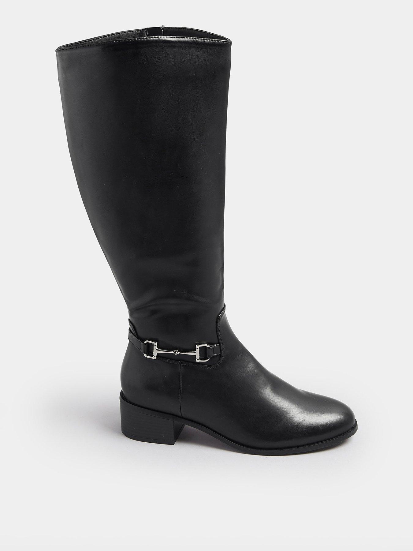 undefined Metal Trim Riding Boot - Black