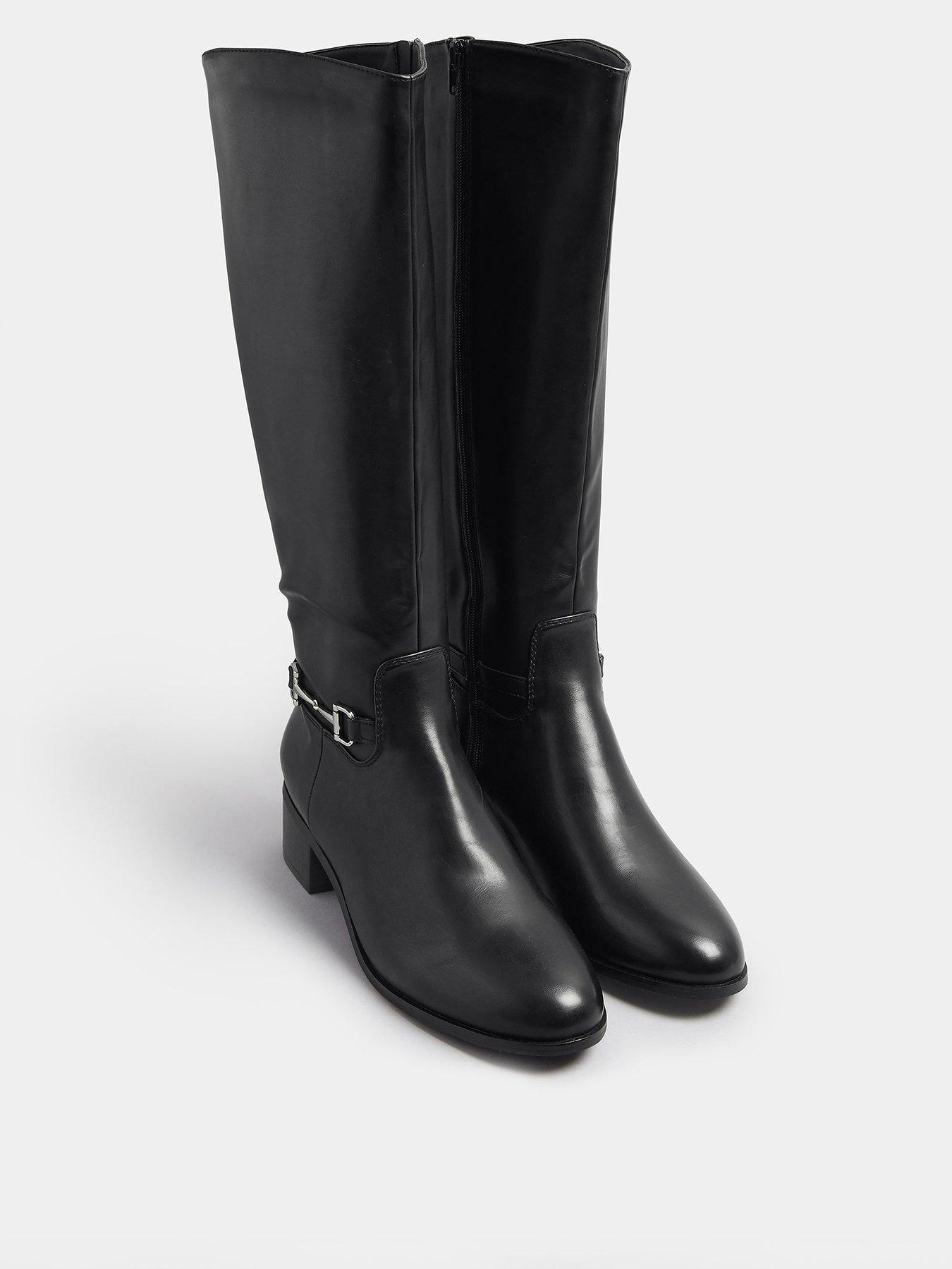 Long Tall Sally Metal Trim Riding Boot - Black | Very