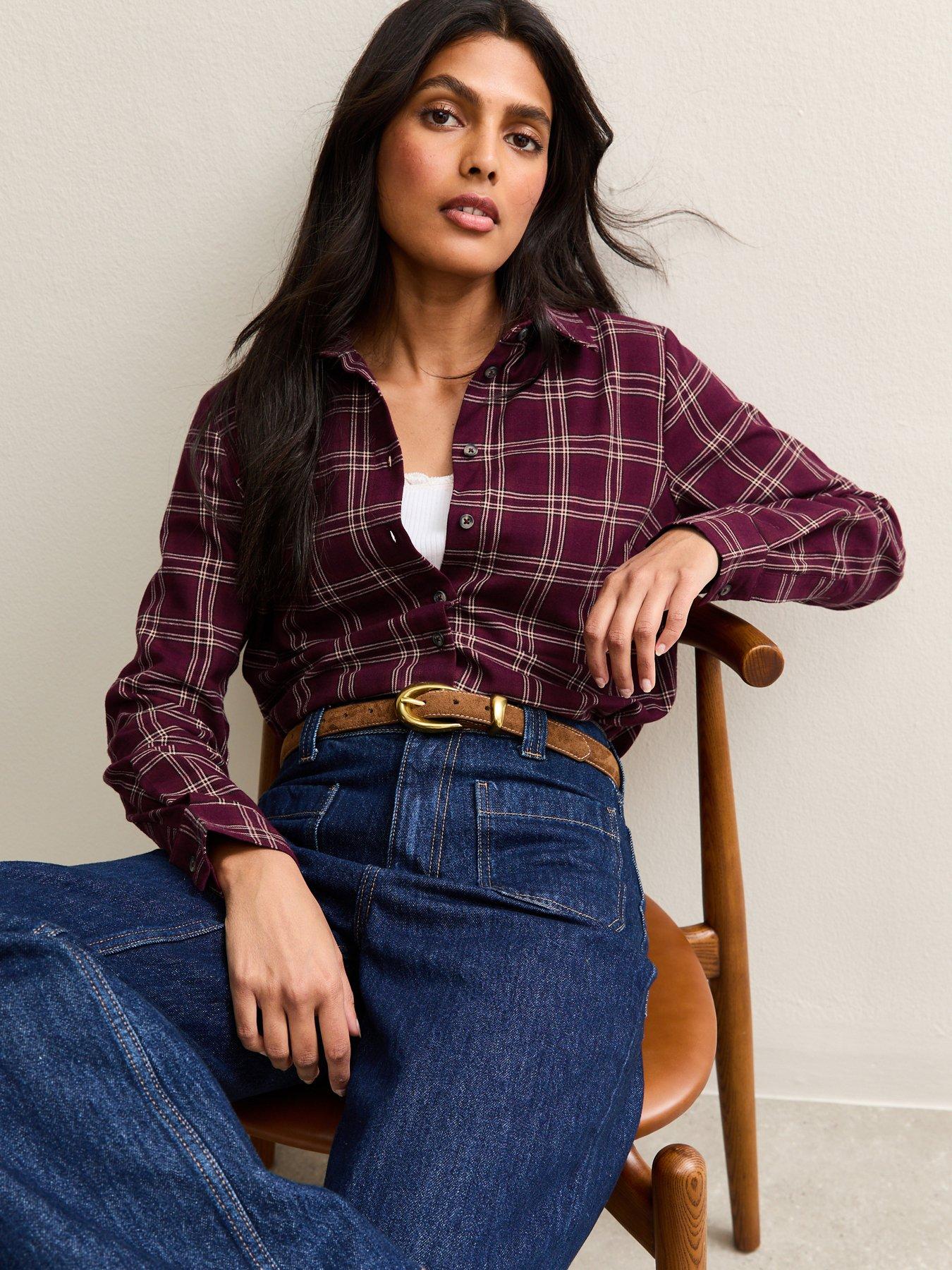 New Look Checked Long Sleeve Shirt - Red