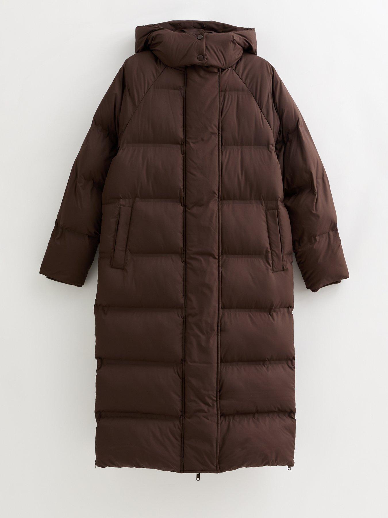 New Look Brown Longline Padded Puffer Coat Very
