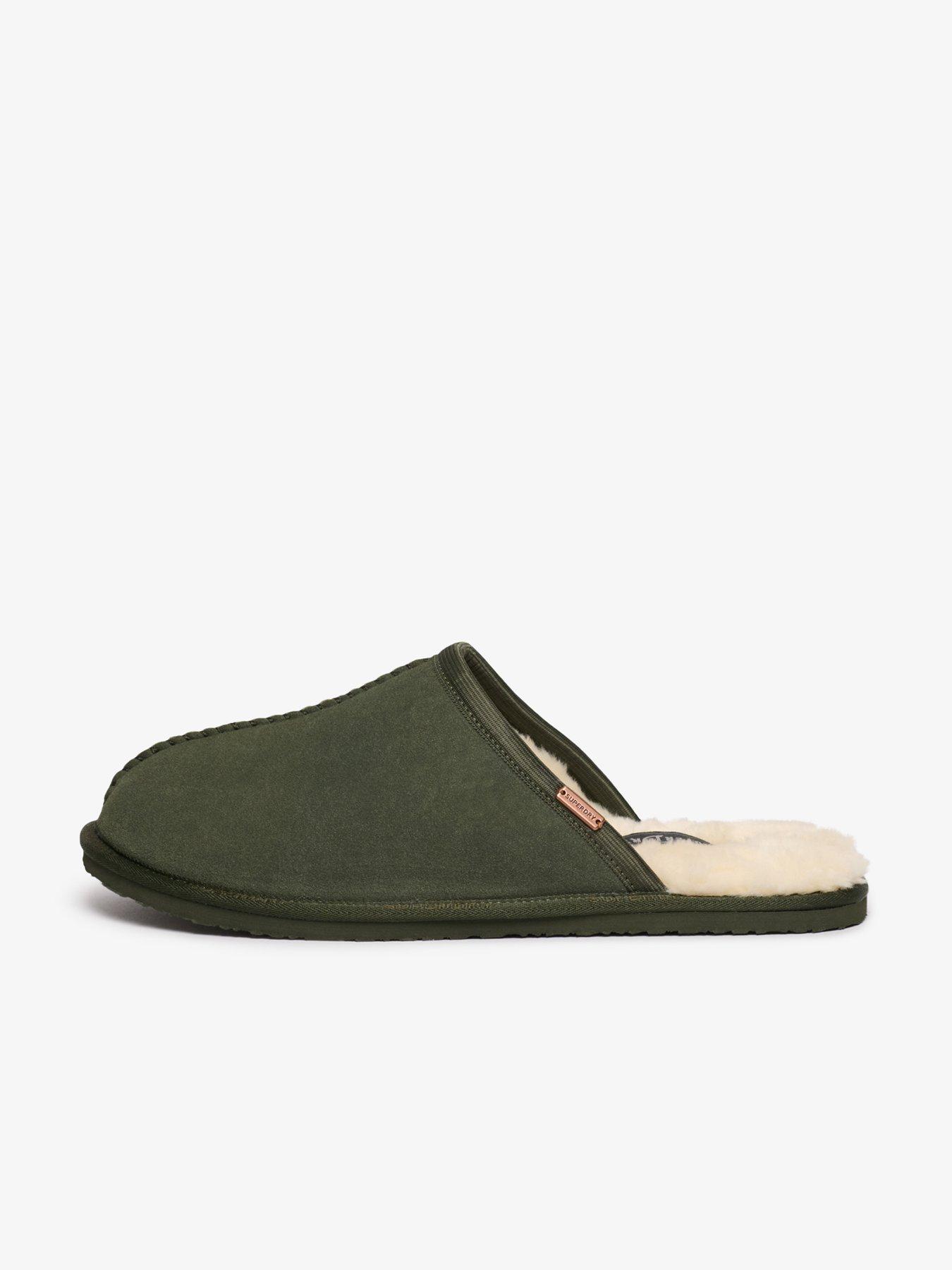 Image 6 of 7 of Superdry Faux Suede Mule Slipper - Green