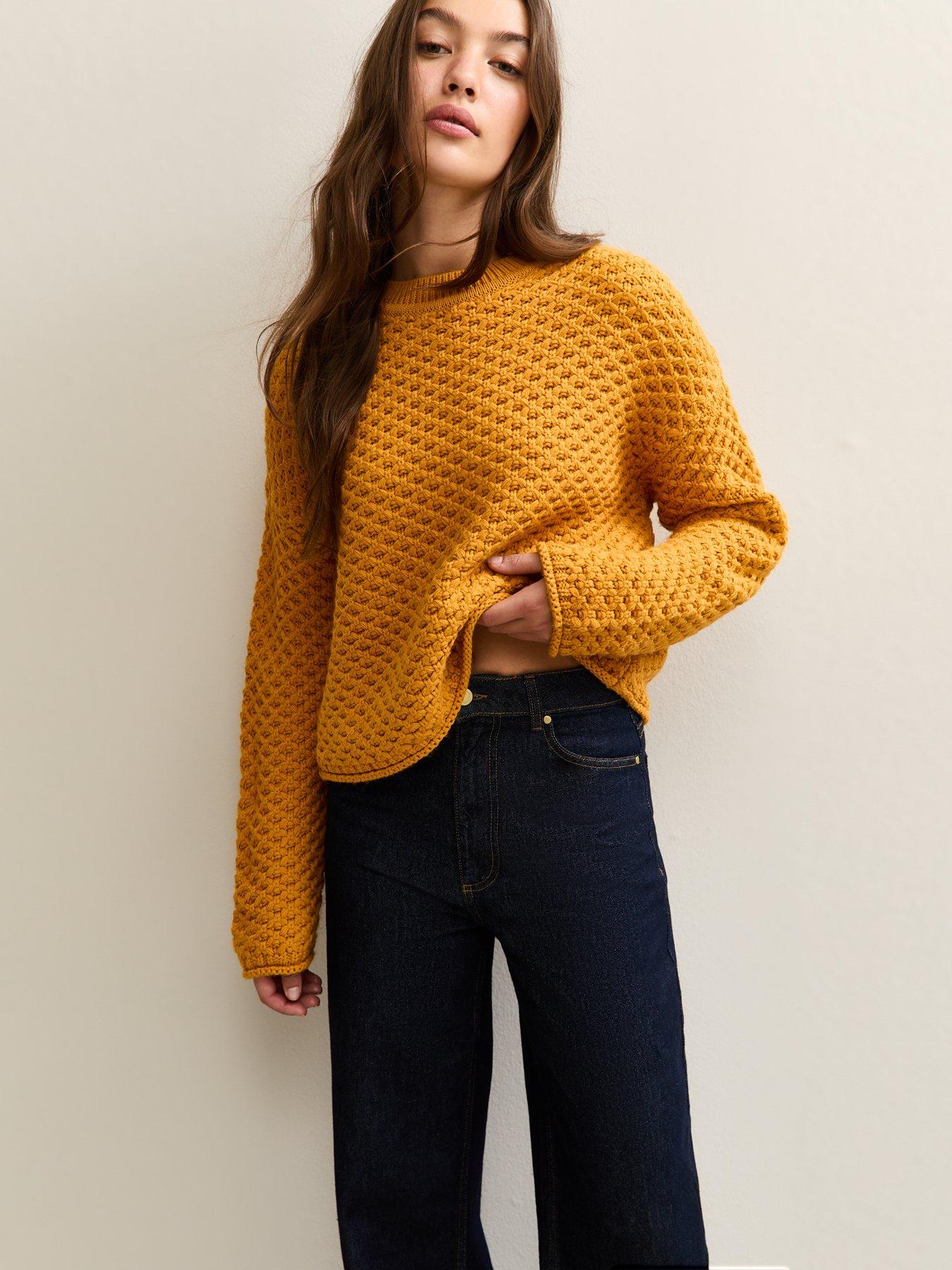 New Look Dark Yellow Stitch Knit Jumper