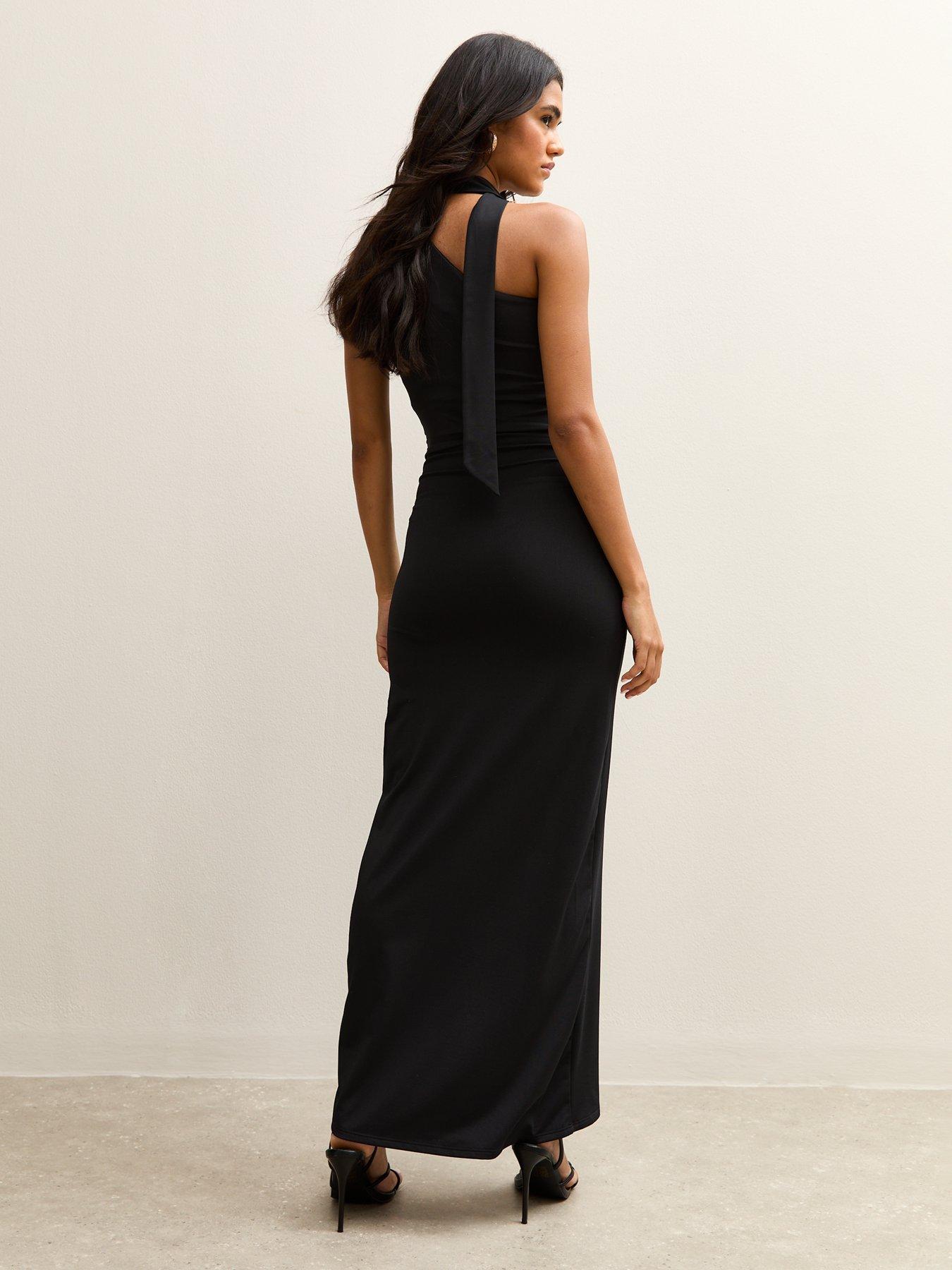 sachin and babi light blue dress Brown Rope Detail Ruched Bum Tie Dye Maxi Dress main image 1