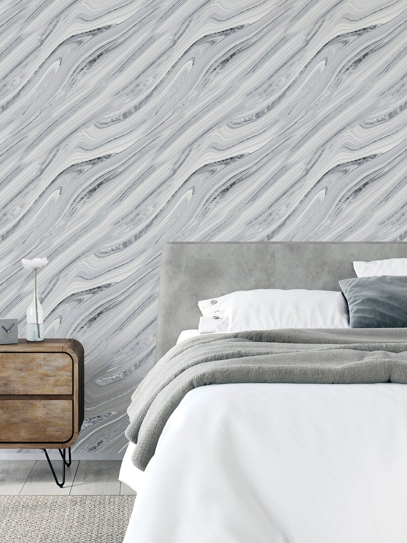 undefined Soft Mineral Silver Wallpaper