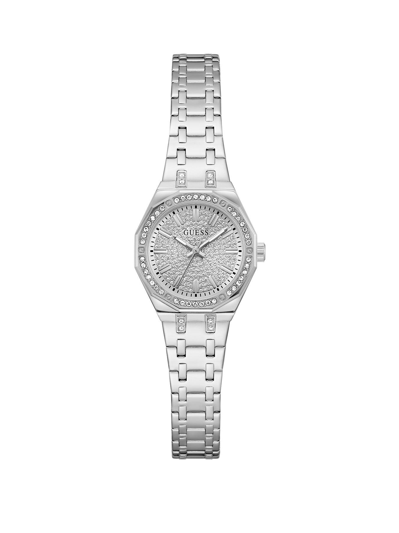 Guess stainless steel Ladies watch with crystal detail dial and stainless steel bracelet
