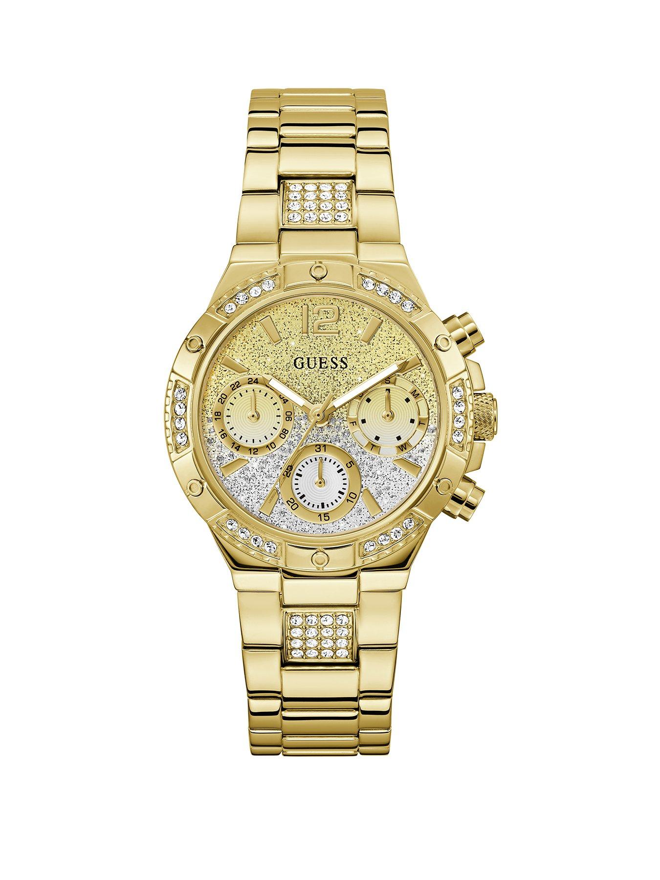Guess gold tone Ladies watch with gold glitz ombre dial and gold tone bracelet