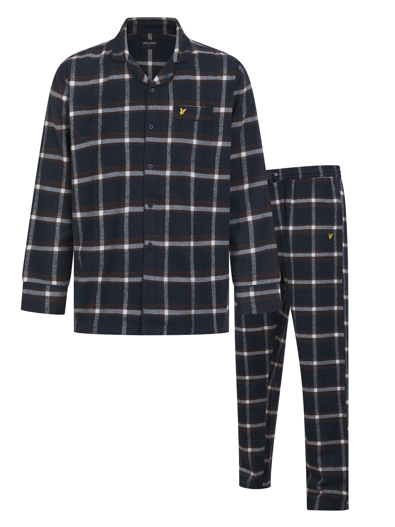 Lyle & Scott Lyle  &  Scott Julian Check Pyjama Set - Navy