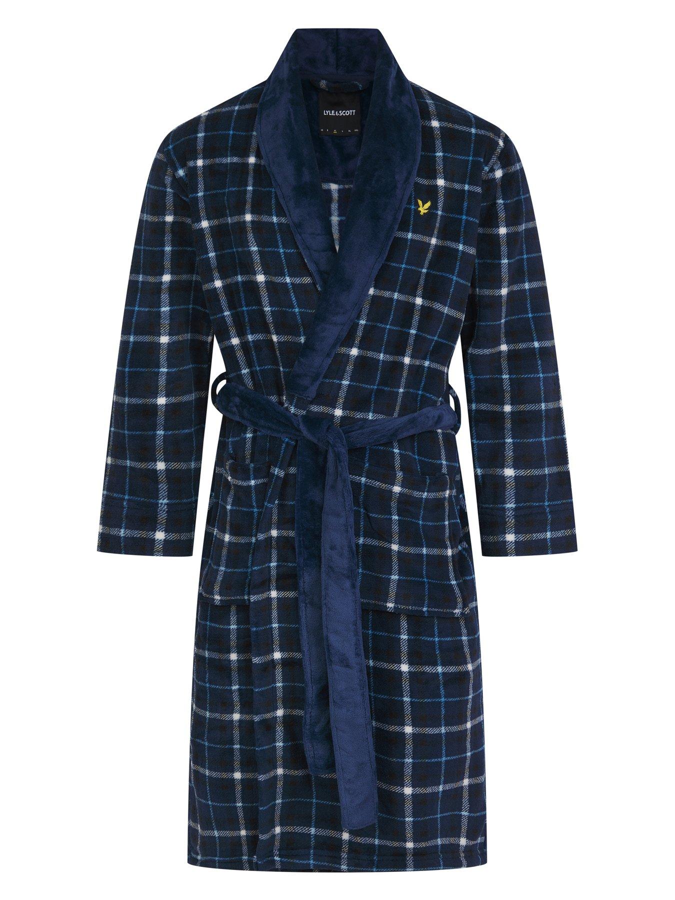 Lyle & Scott Lyle  &  Scott Cassidy Check Bathrobe - Navy
