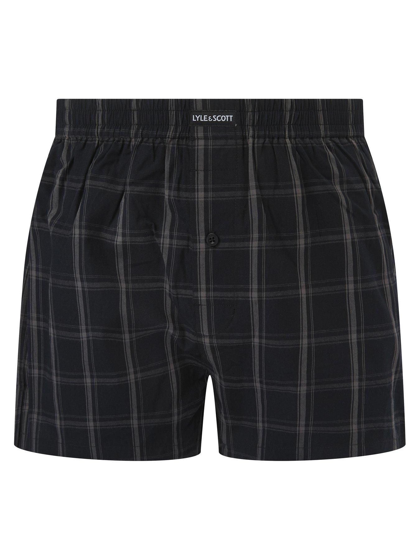 Image 2 of 3 of Lyle & Scott Lyle &amp; Scott Robinson Woven 3 Pack Boxer Set - Black