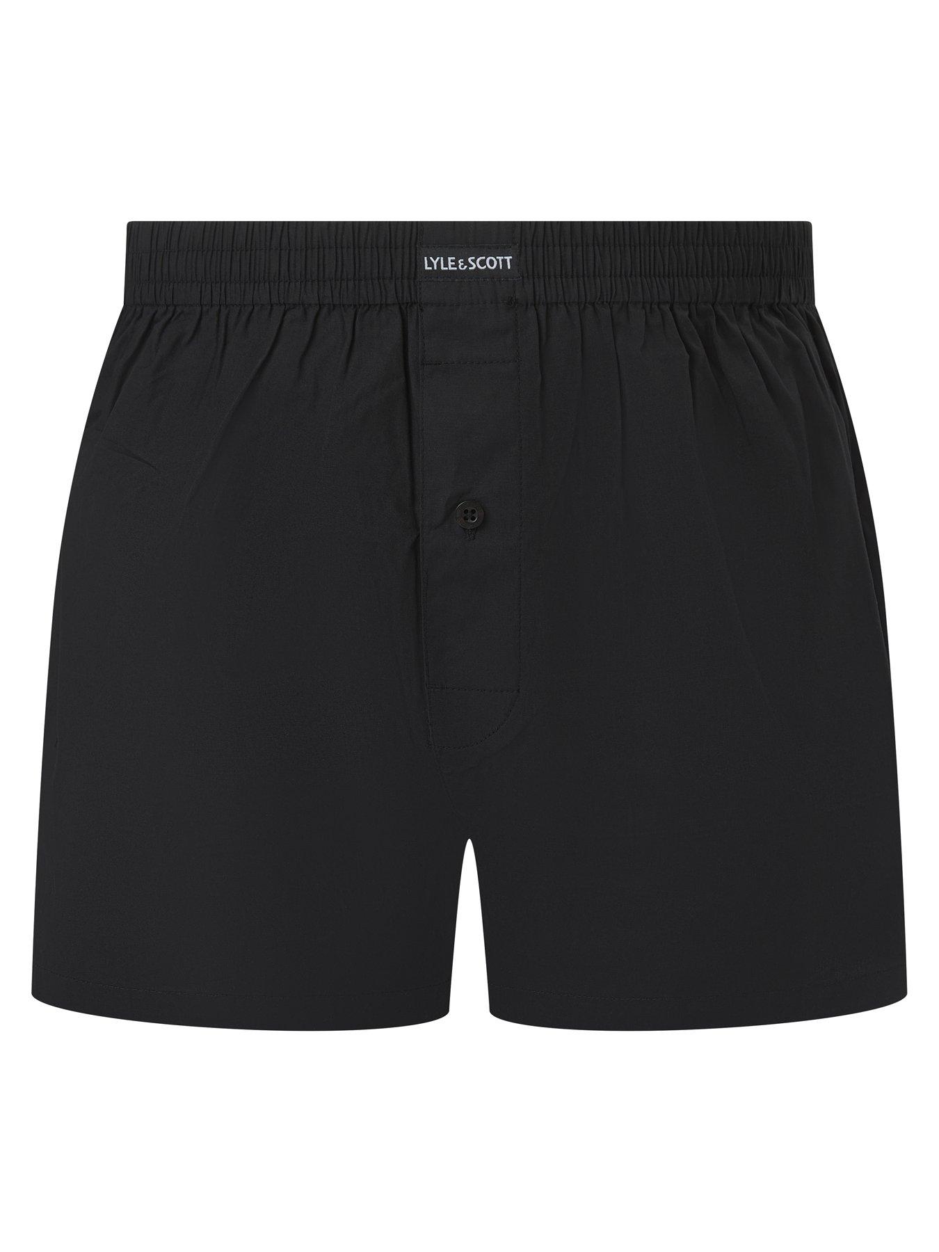 Image 3 of 3 of Lyle & Scott Lyle &amp; Scott Robinson Woven 3 Pack Boxer Set - Black