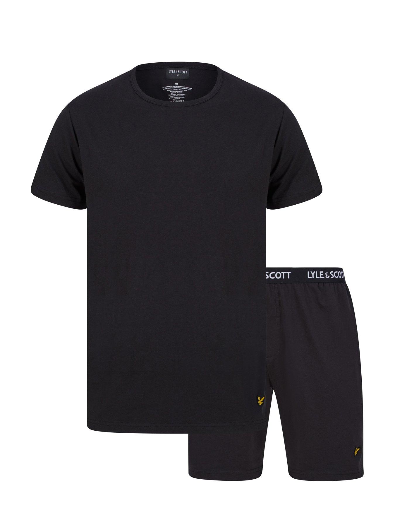 Lyle & Scott Lyle  &  Scott Charlie T-Shirt and Short Loungeset - Black