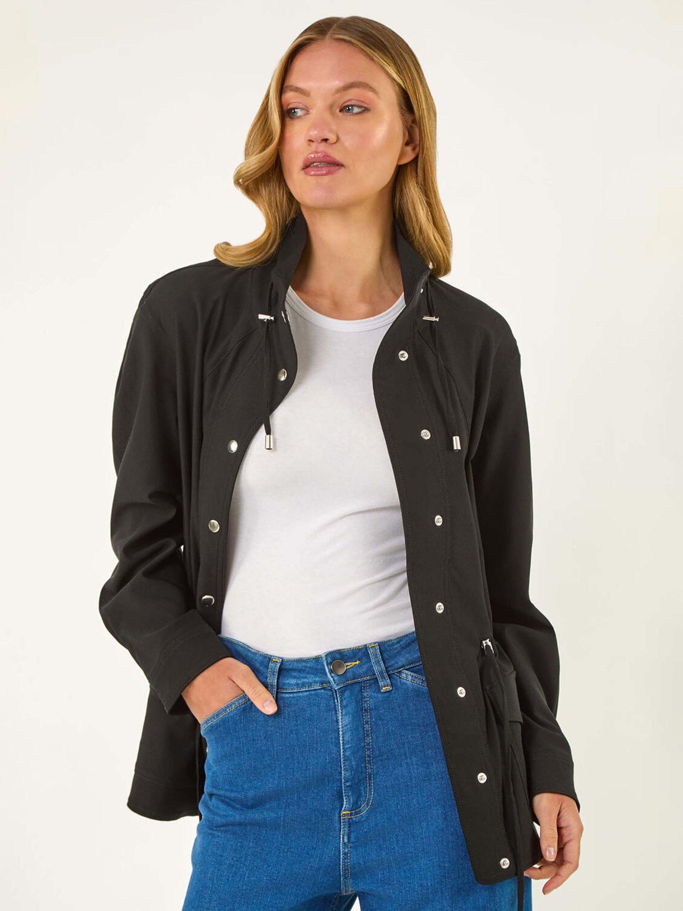 undefined Buttoned Safari Jacket - Black