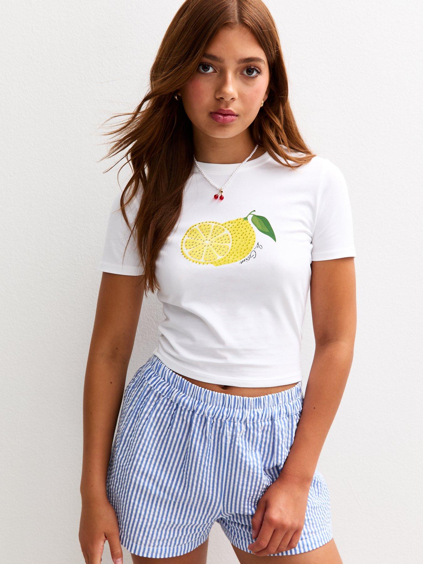 New Look 915 Lemon Baby T-Shirt - White