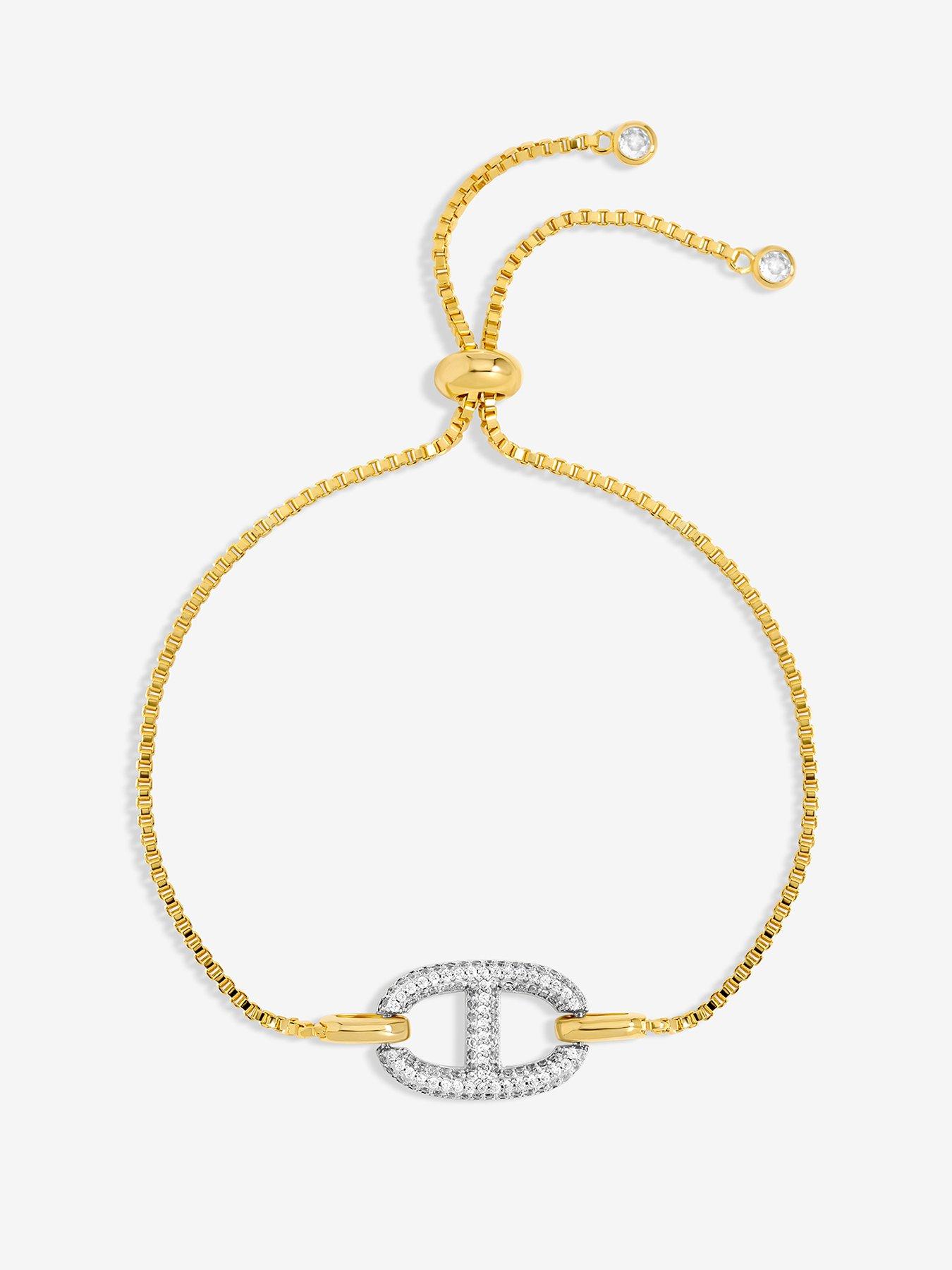 Jon Richard 18K Gold Plated And Crystal Toggle Bracelet - Multi