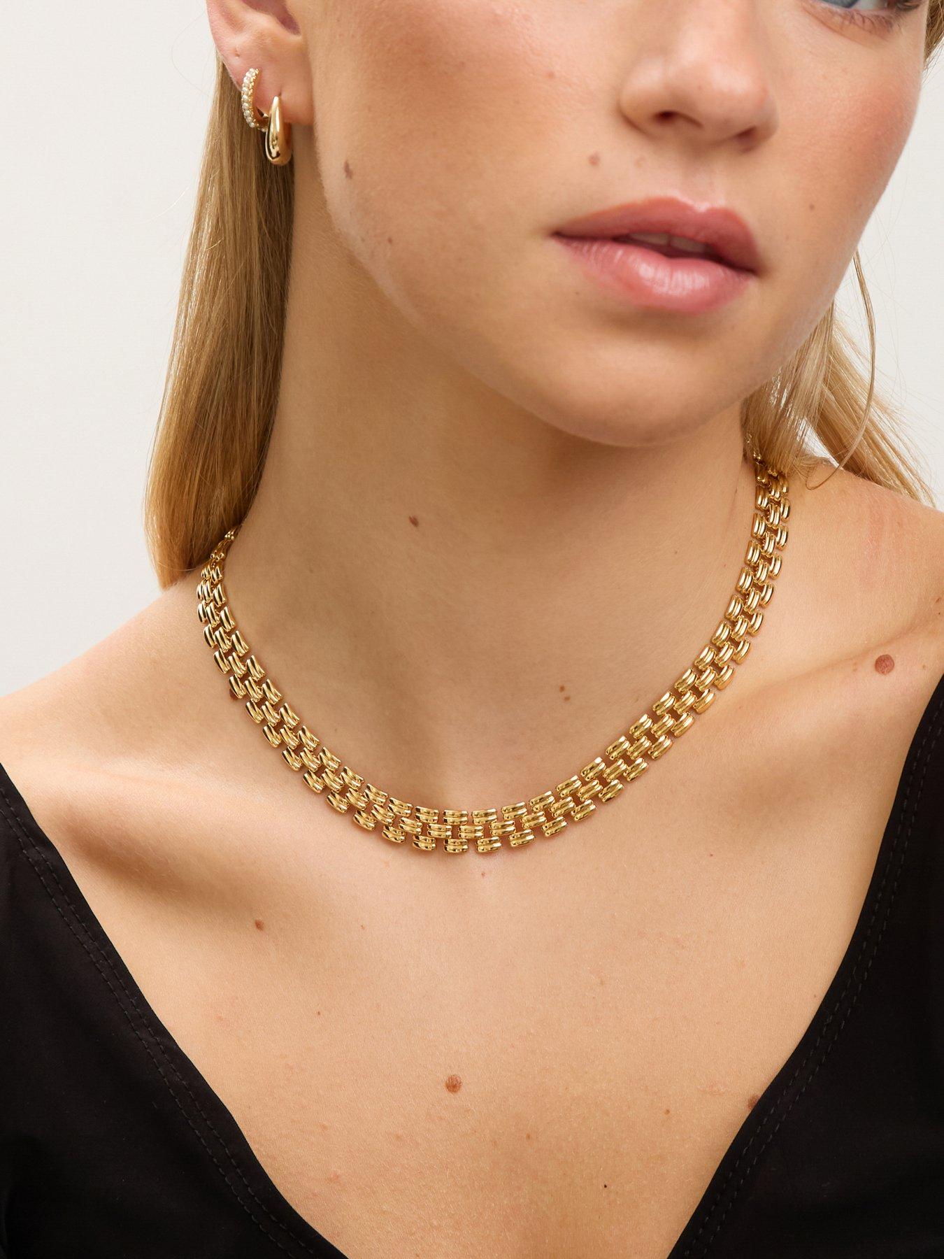 Jon Richard 18K Gold Plated Gate Chain Necklace