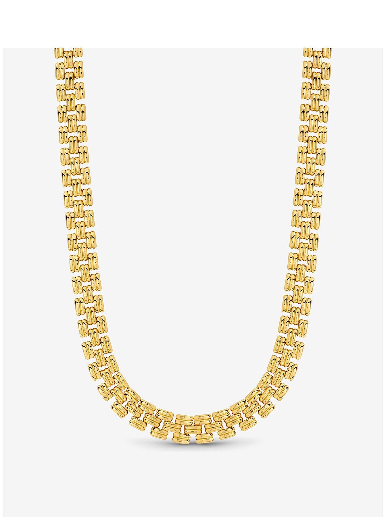 undefined 18K Gold Plated Gate Chain Necklace