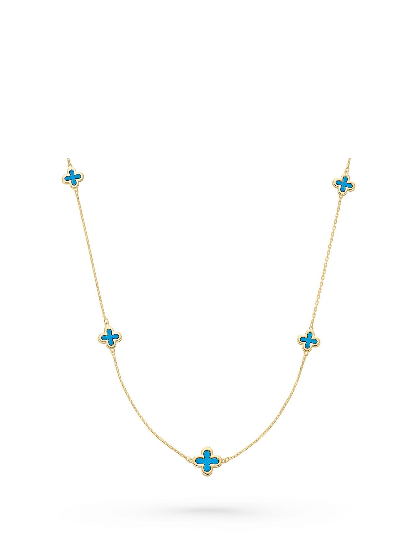 Beaverbrooks 9Ct Gold Clover Necklace