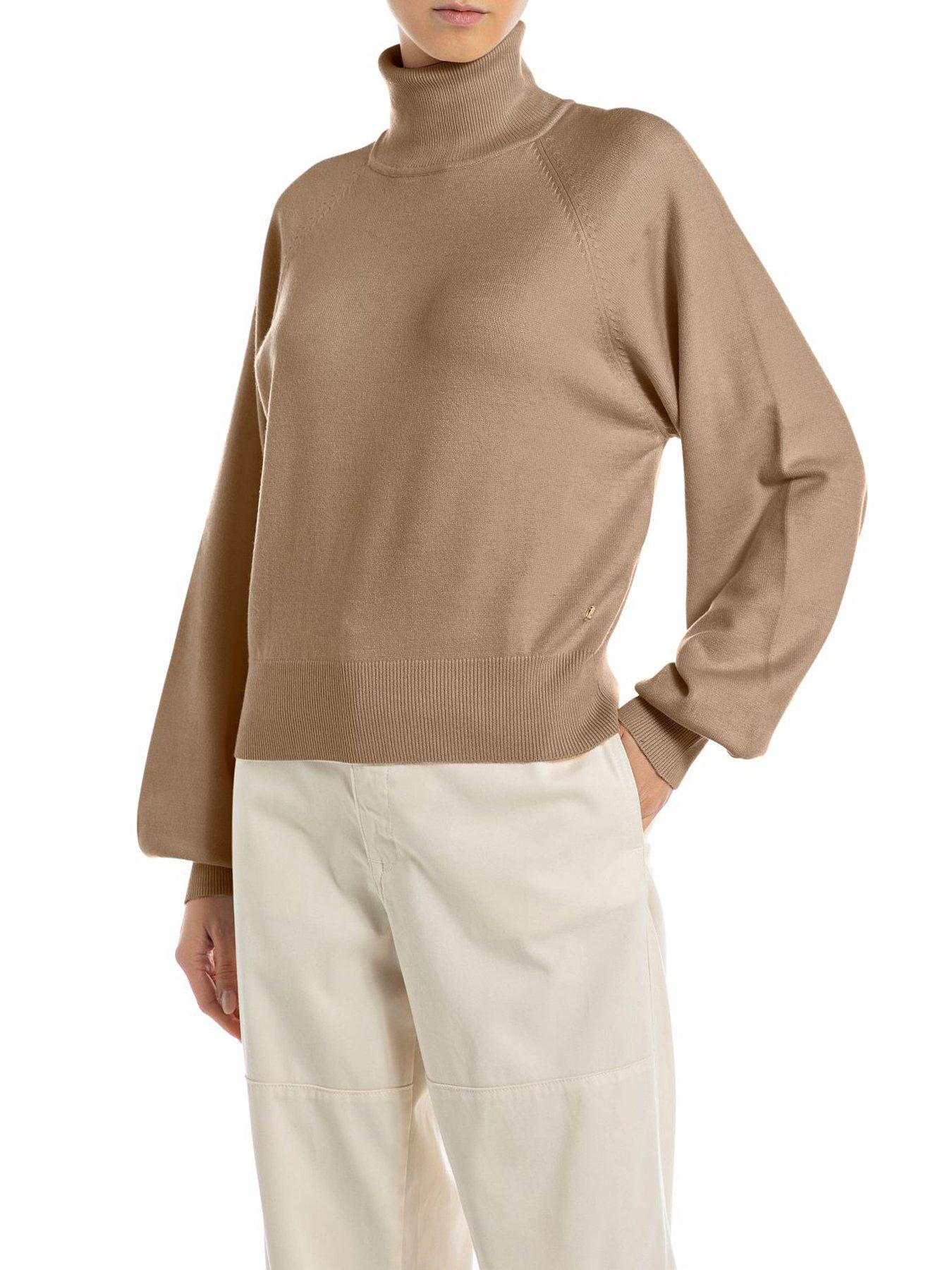 Replay Knitted High Neck Jumper - Brown