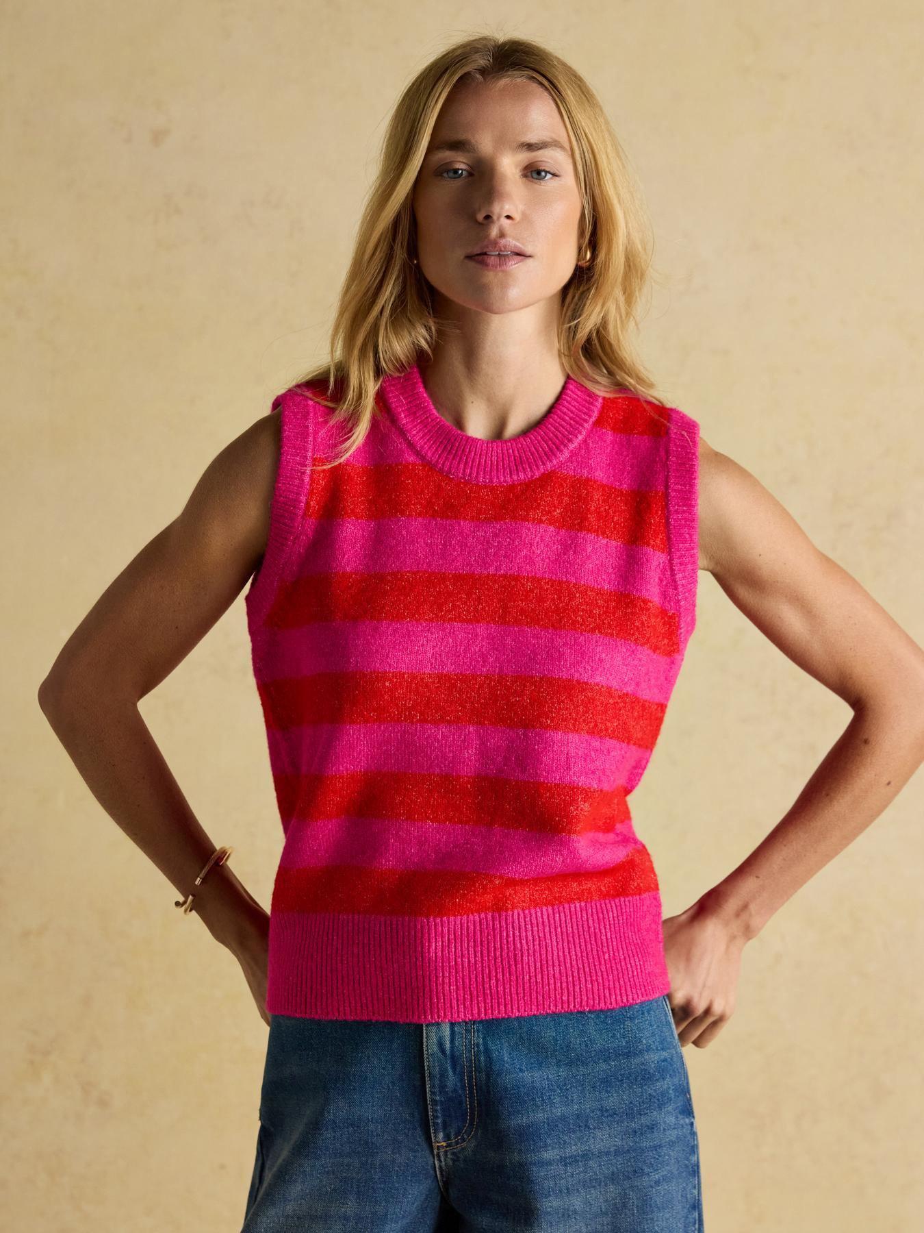 Joules Knitted Vest Pink Very