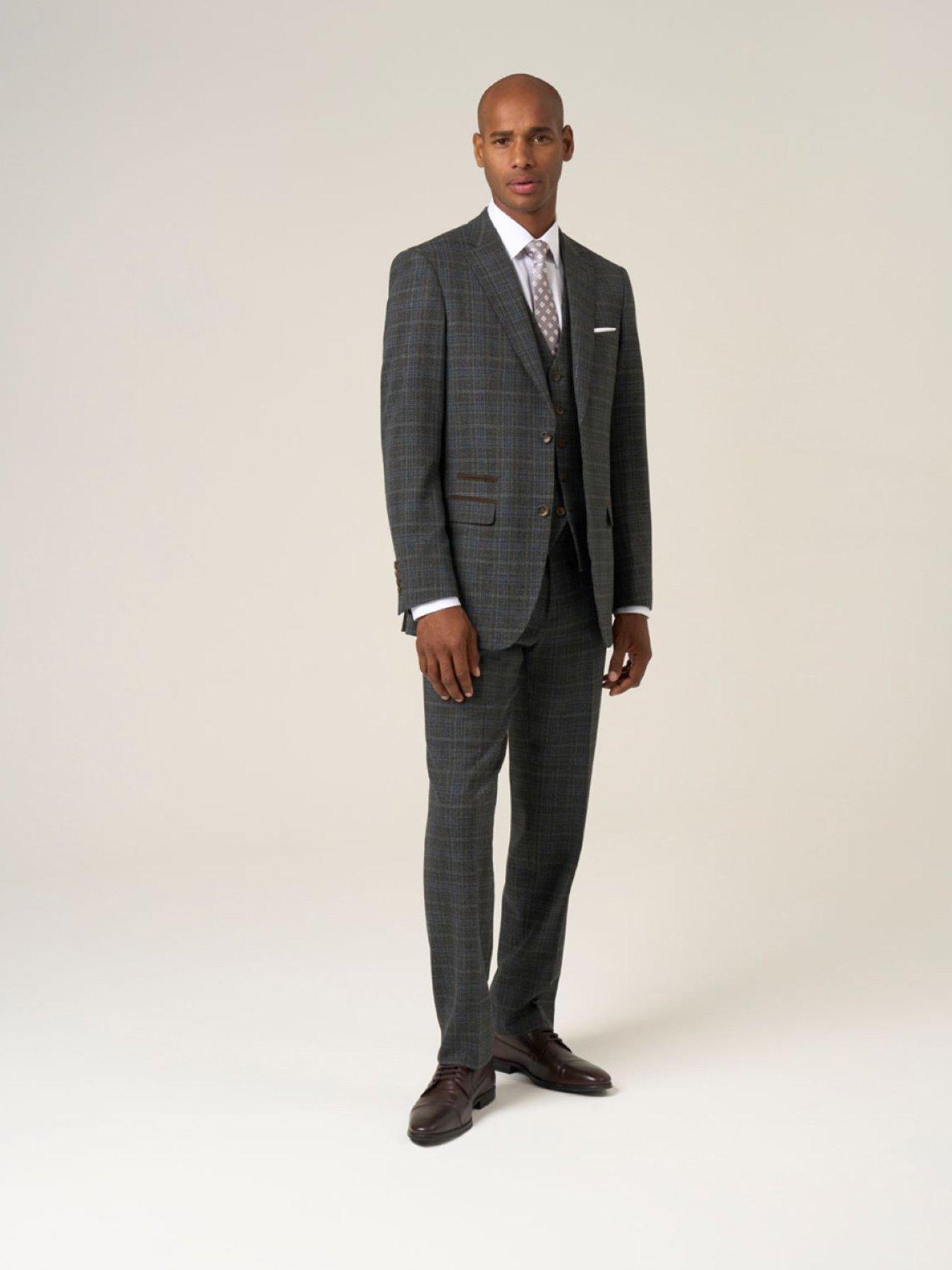Image 3 of 5 of Skopes Margrave Charcoal Check Waistcoat - Grey
