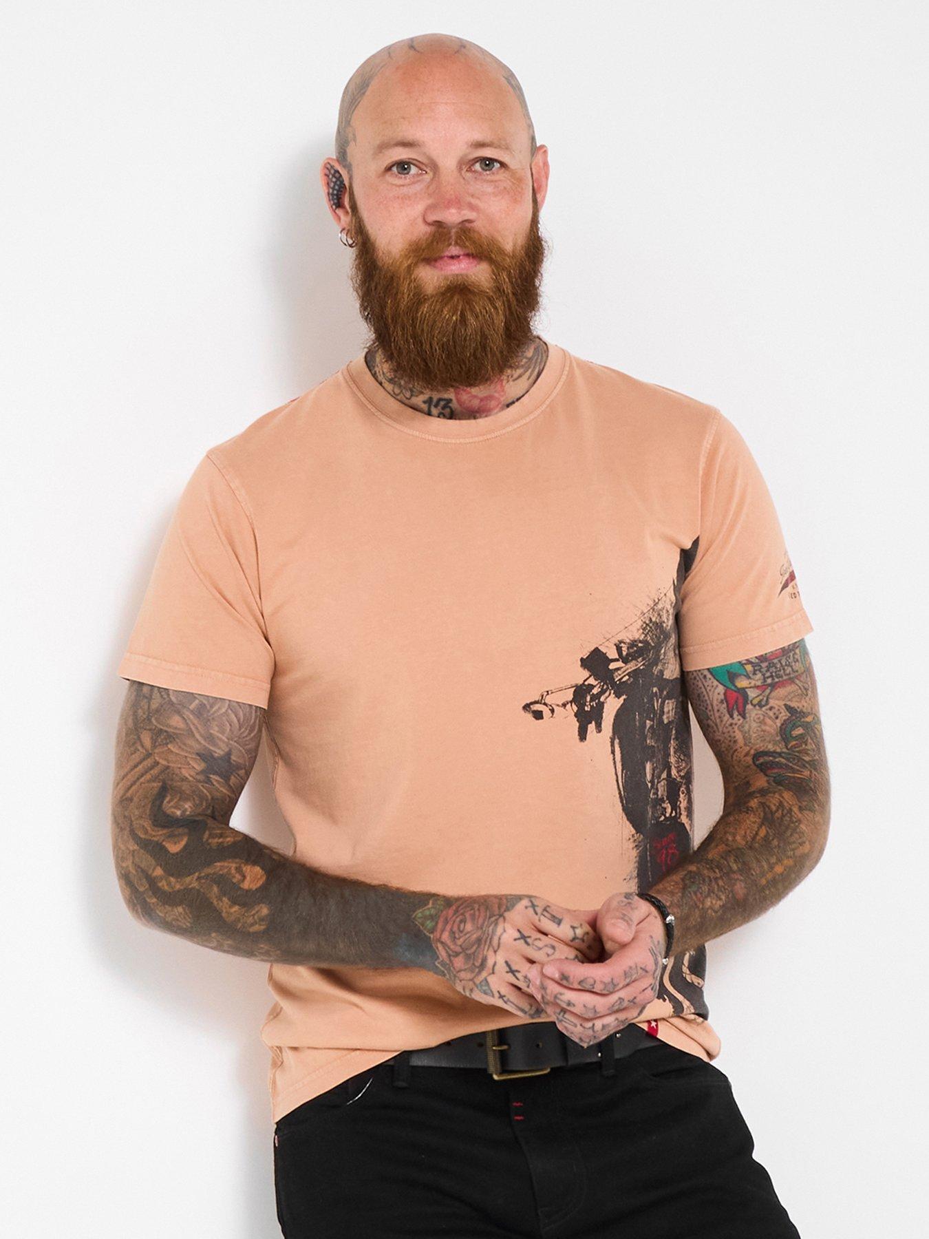 Joe Browns Bold Biker GraphicT-Shirt - Beige