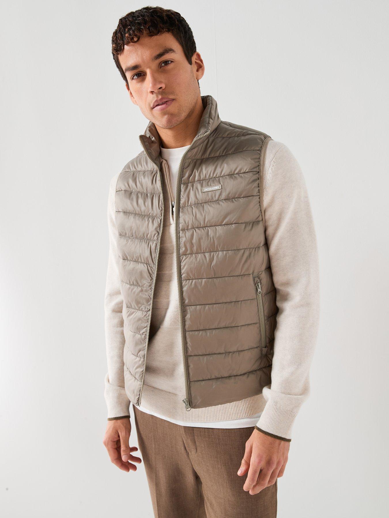 Image 1 of 6 of Jack & Jones Light Padded Gilet - Light Khaki