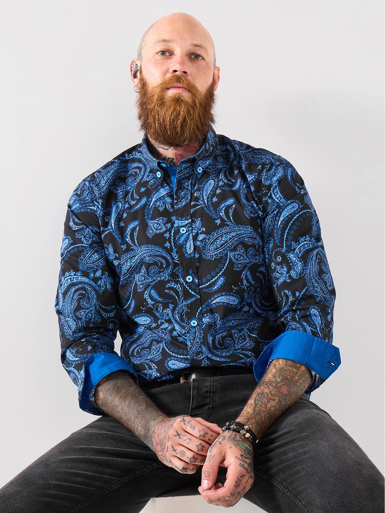undefined Joe Browns Blue Paisley Print Long Sleeve Shirt