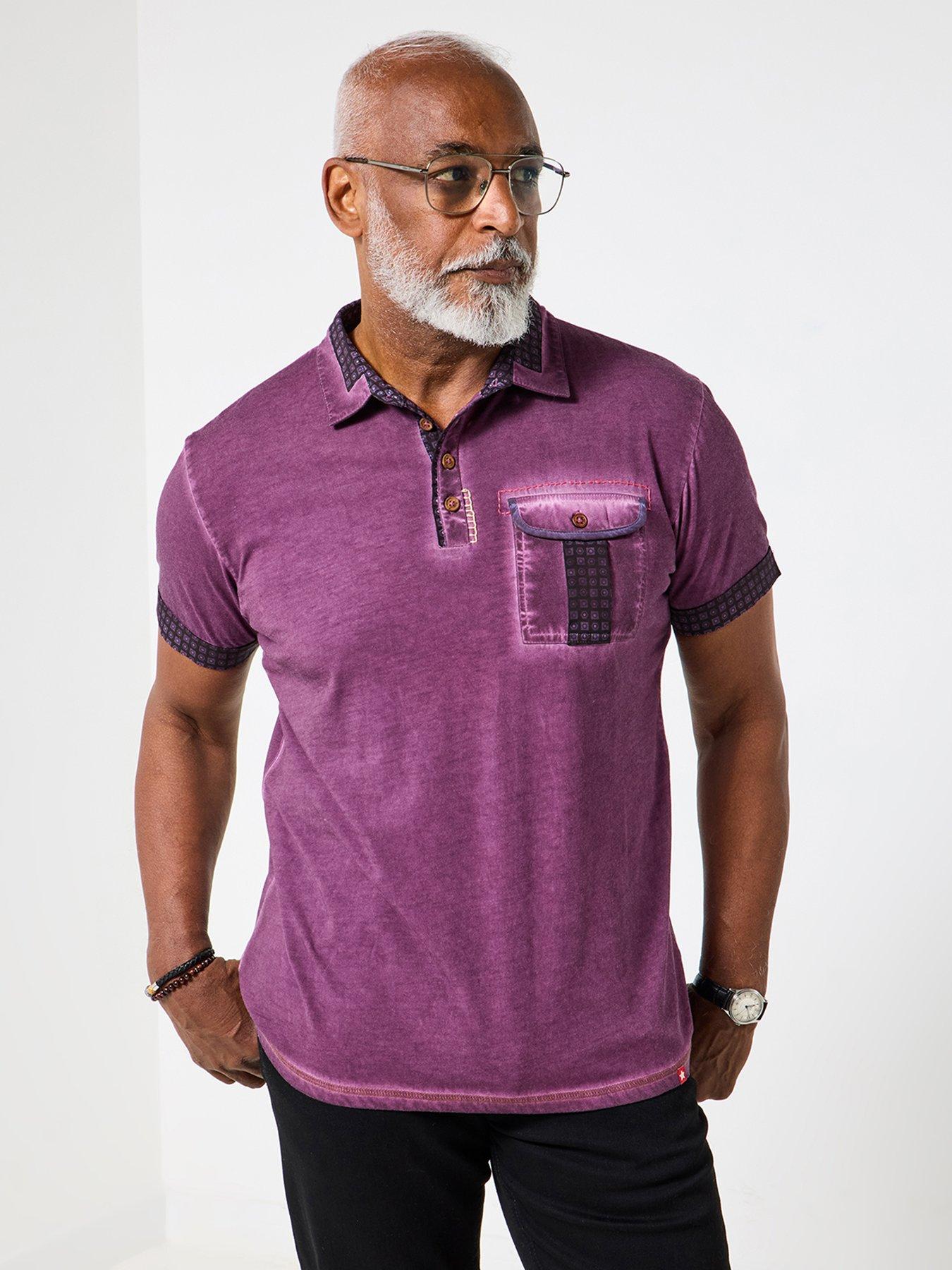 Joe Browns Retro Wash Polo Shirt - Purple