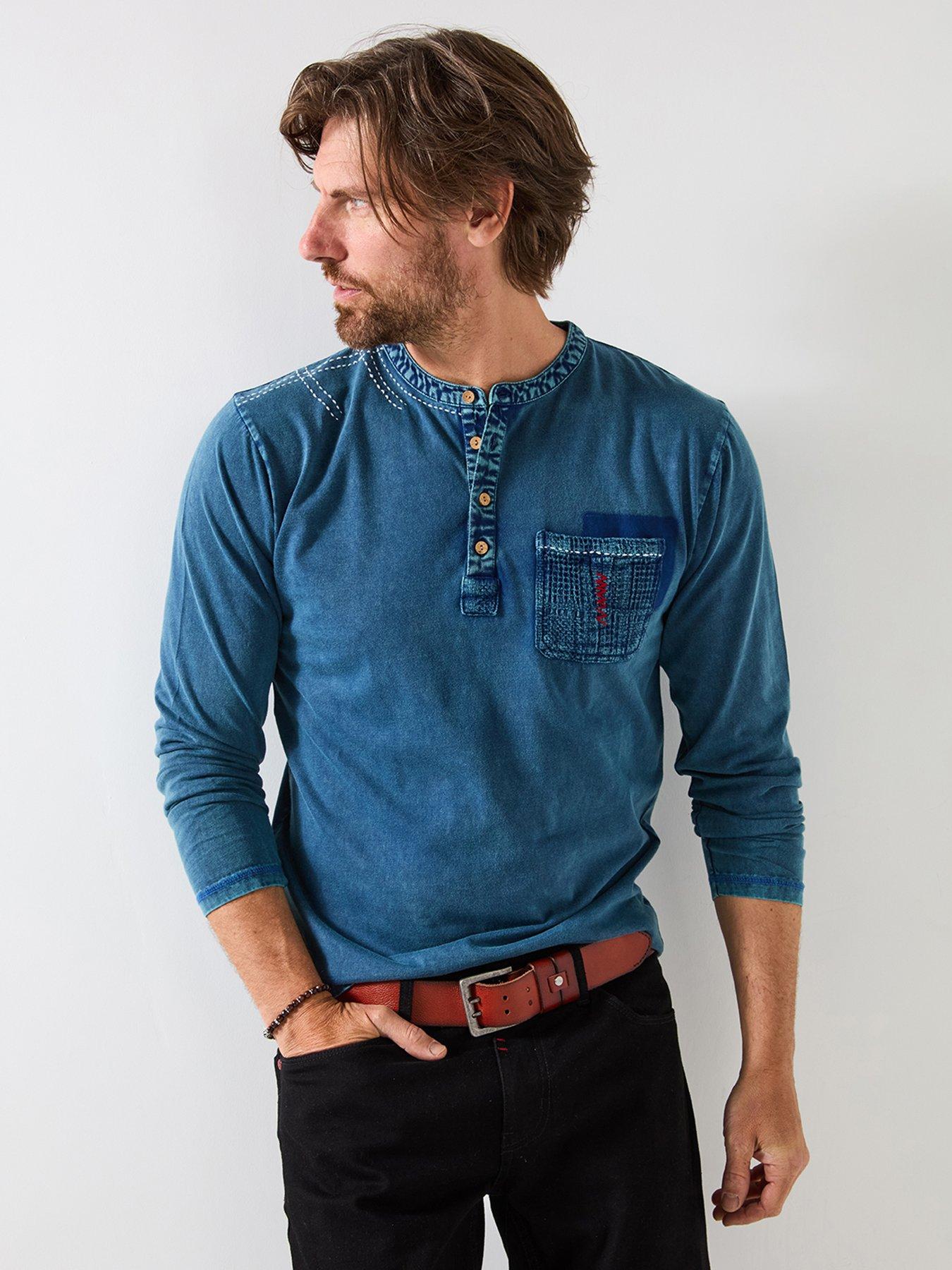 undefined Joe Browns Indigo Washed Henley T Shirt