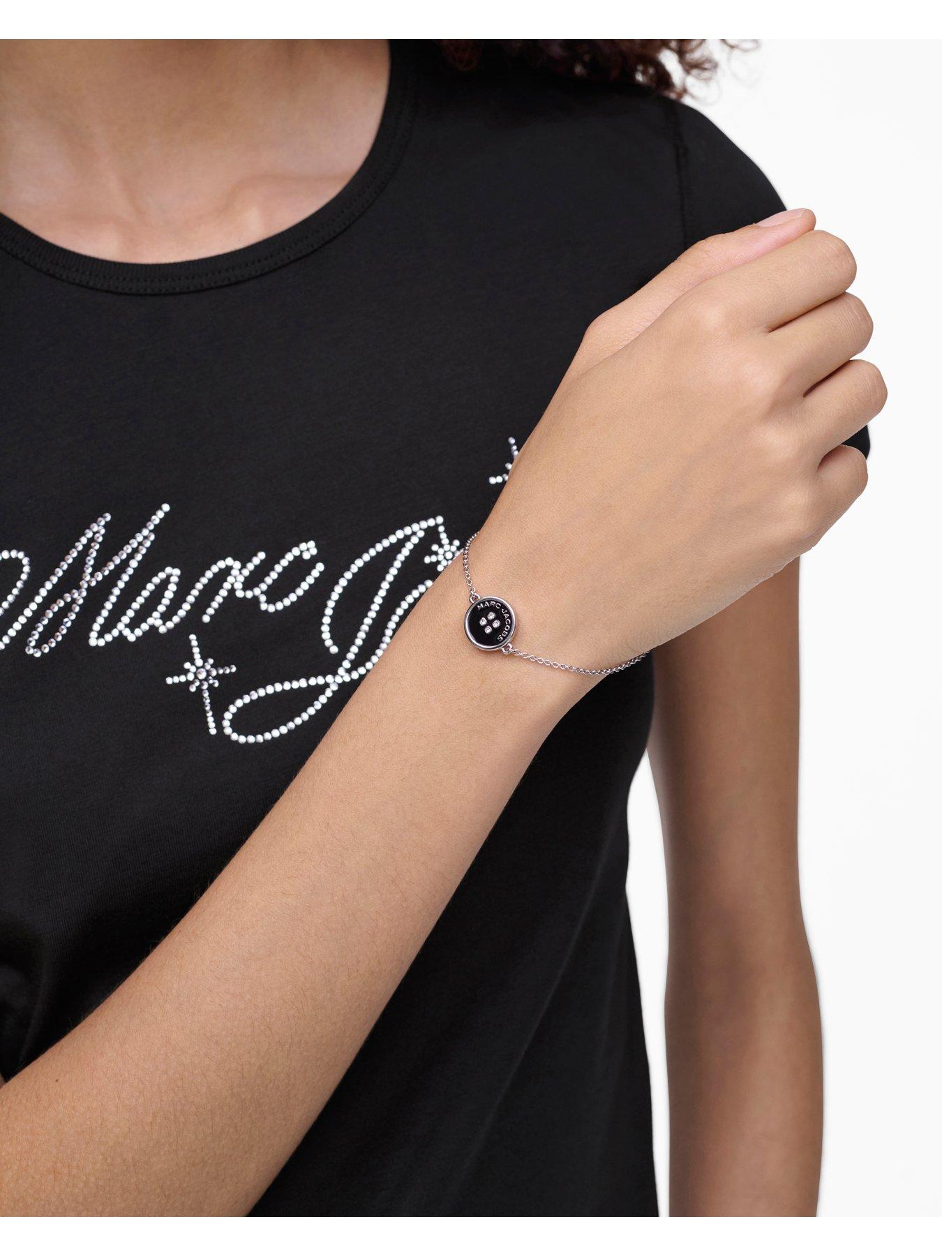 Image 2 of 4 of MARC JACOBS Button Chain Bracelet - Silver