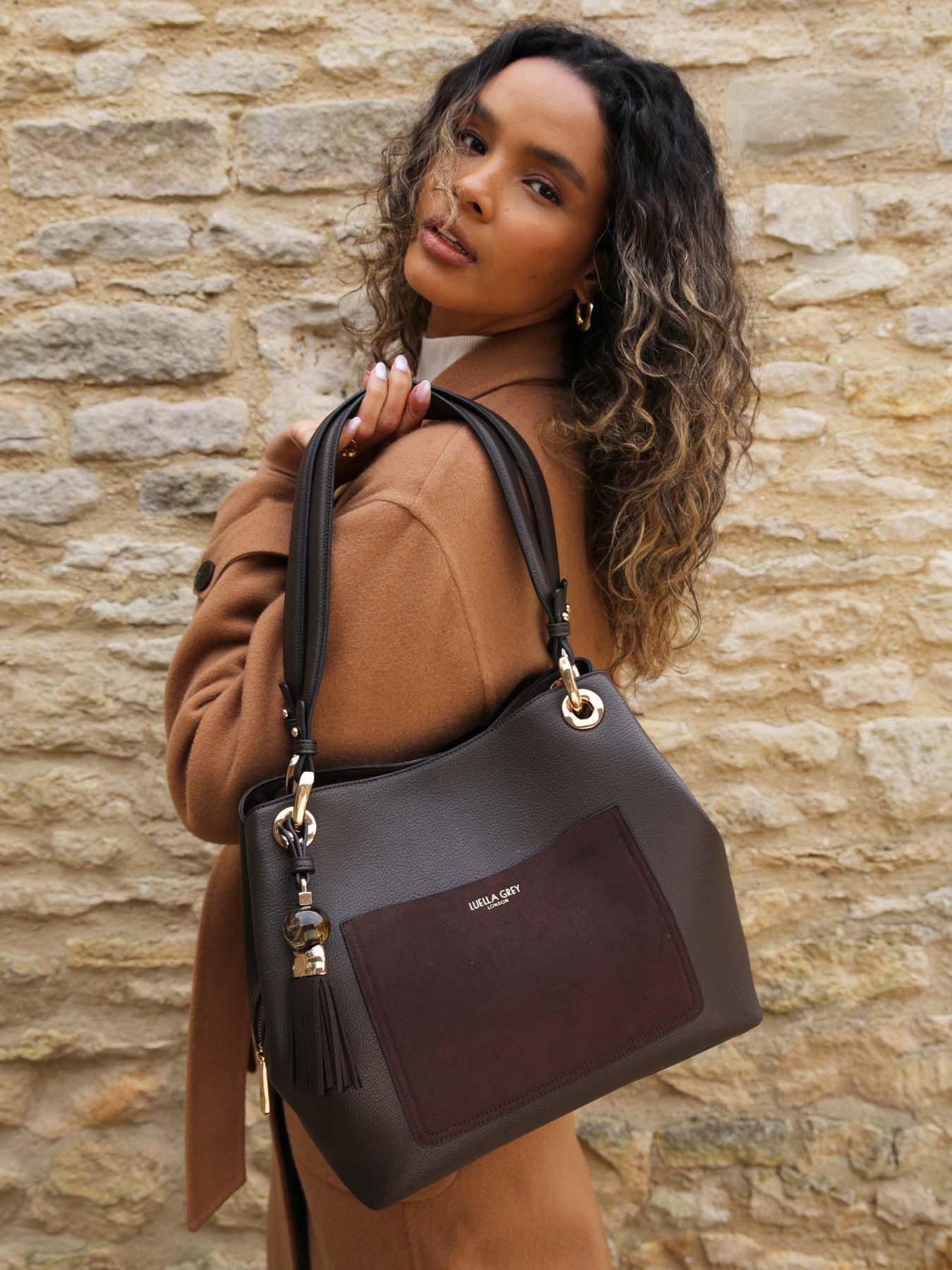 Luella Grey Sienna Chocolate Hobo Tote - Brown