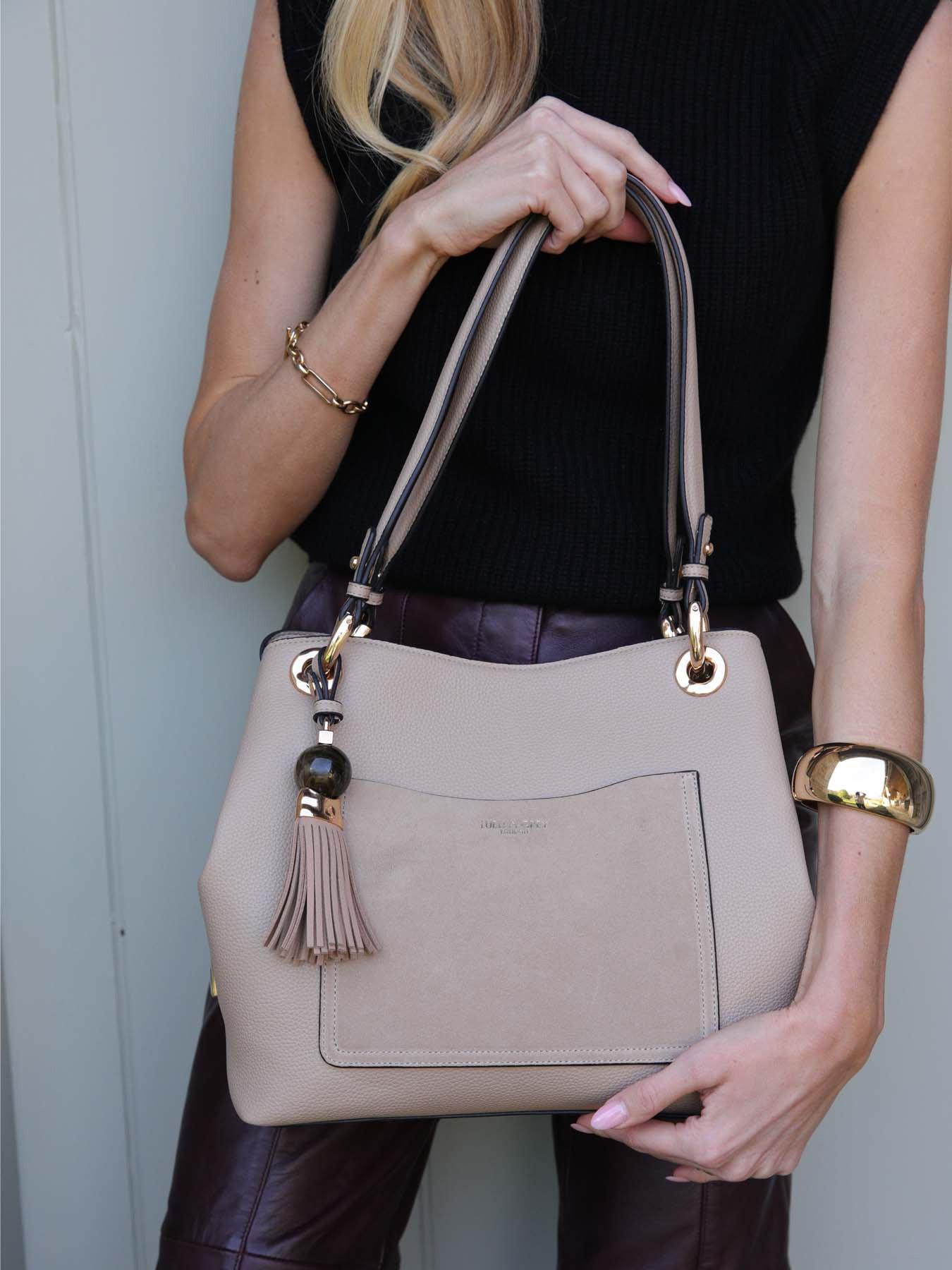 Luella Grey Sienna Mushroom Hobo Tote - Beige