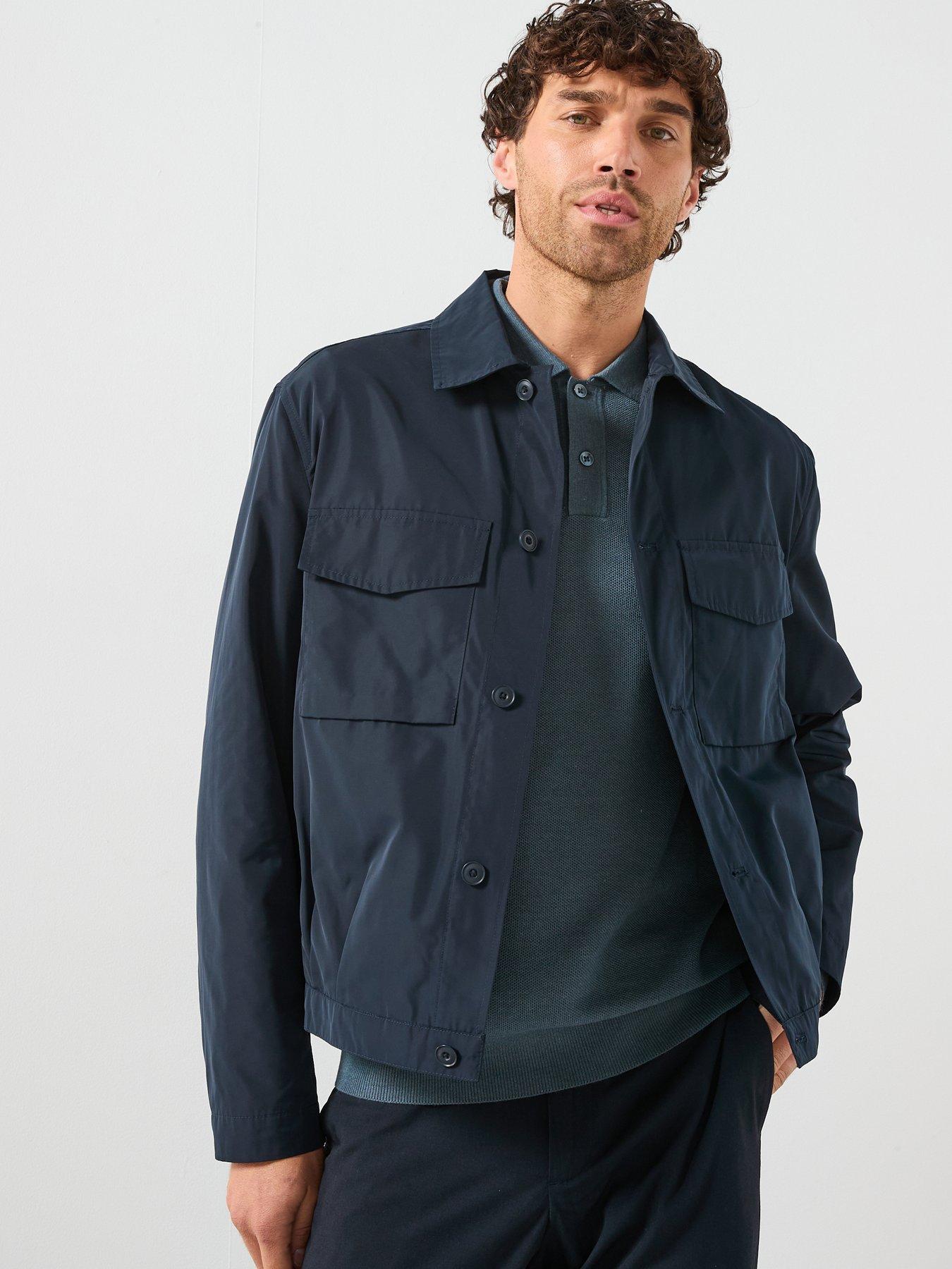Mango Iago Lightweight Short Blouson Jacket - Dark Blue