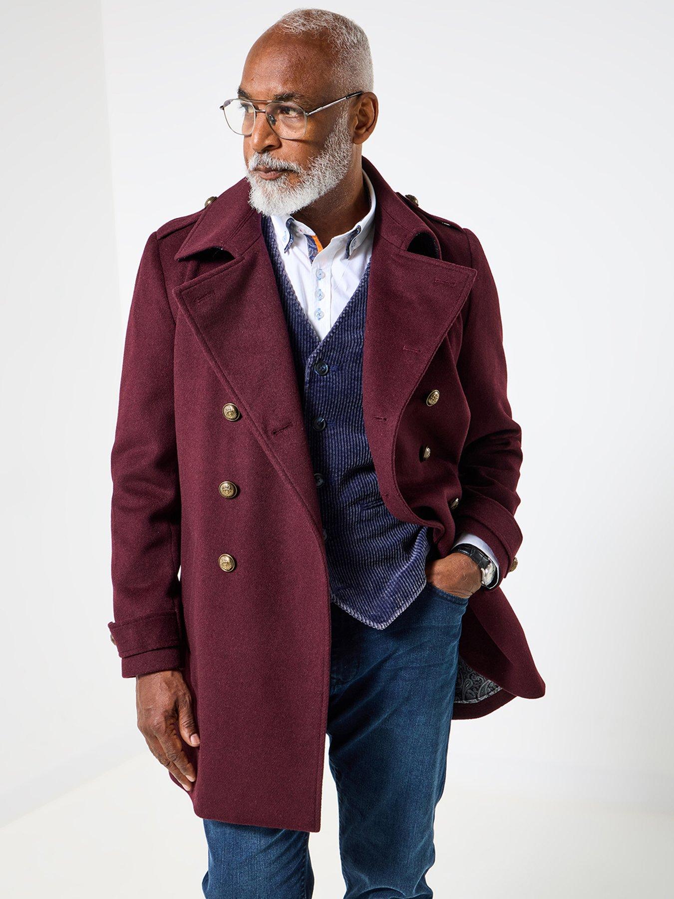 Joe Browns: Mid-Length Military Jacket - Dark Red