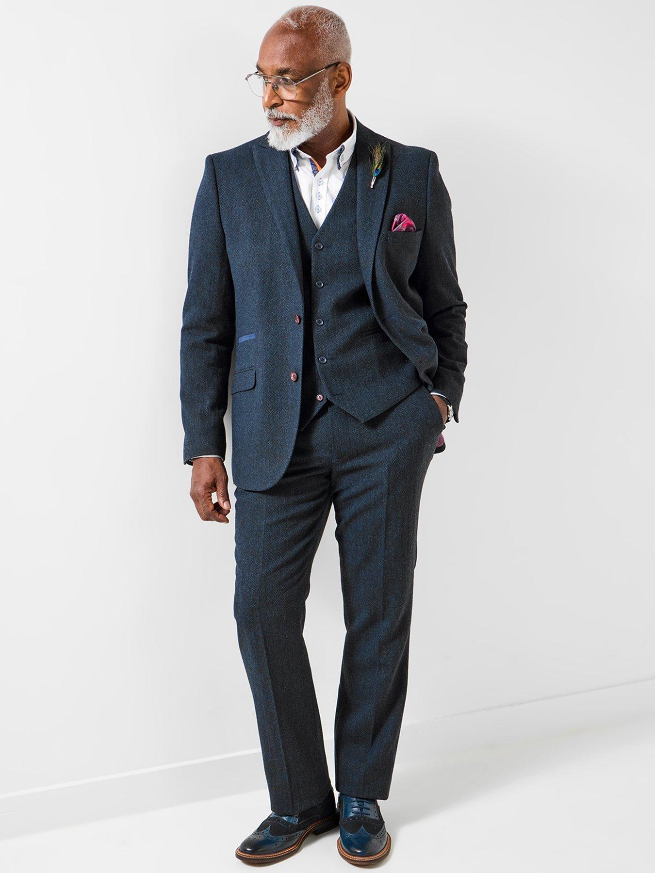 Image 5 of 6 of Joe Browns Herringbone Button Waistcoat - Navy