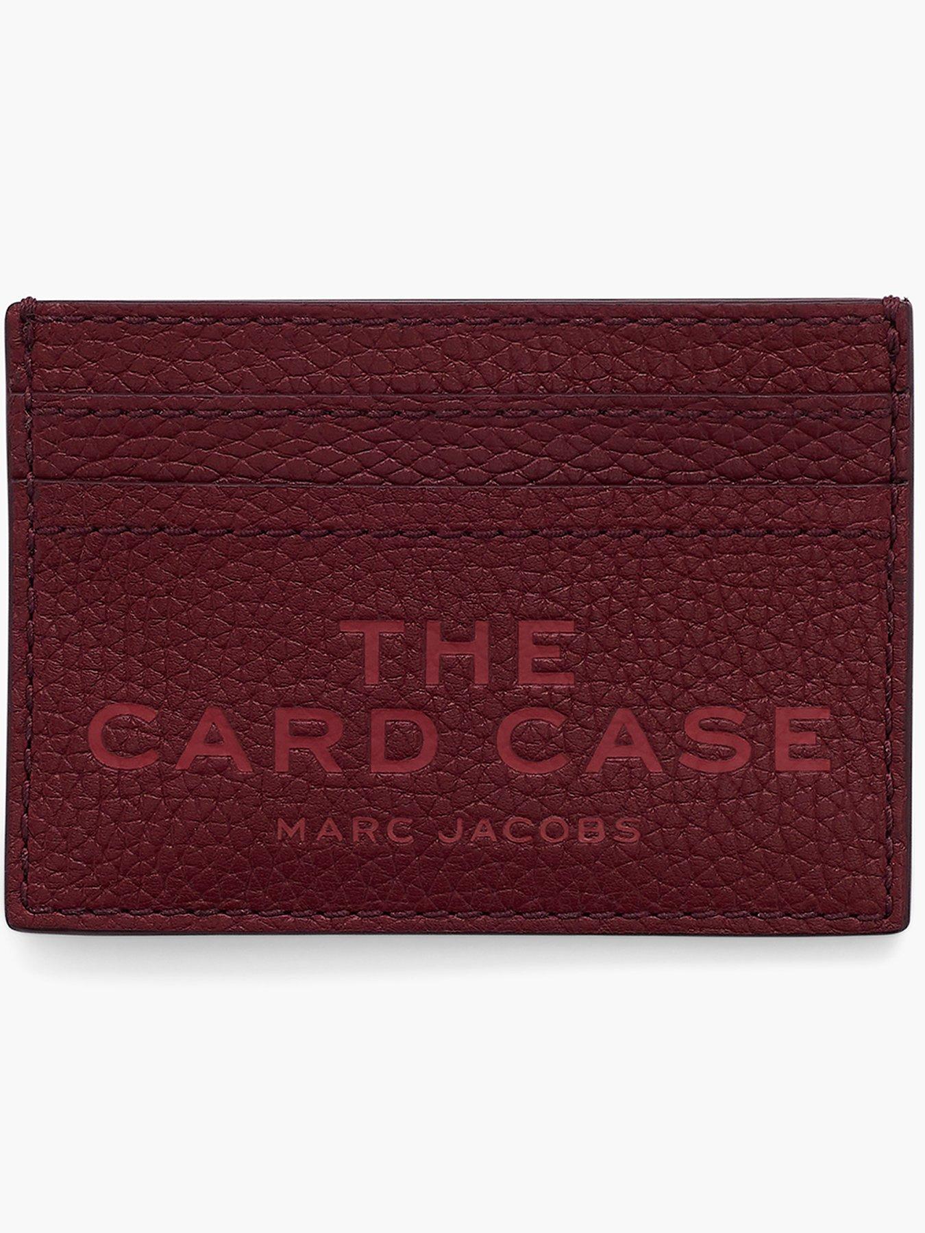 MARC JACOBS The Leather Card Case - Dark Red
