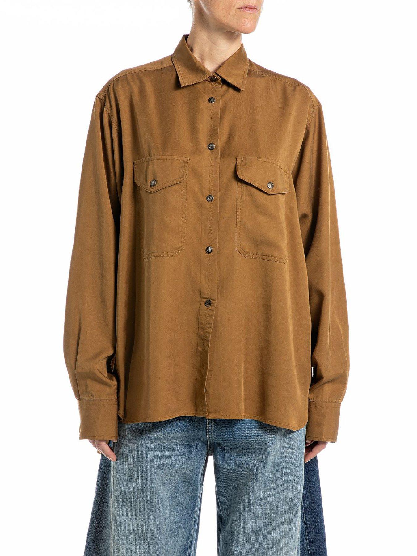 undefined Long Sleeve Shirt - Brown