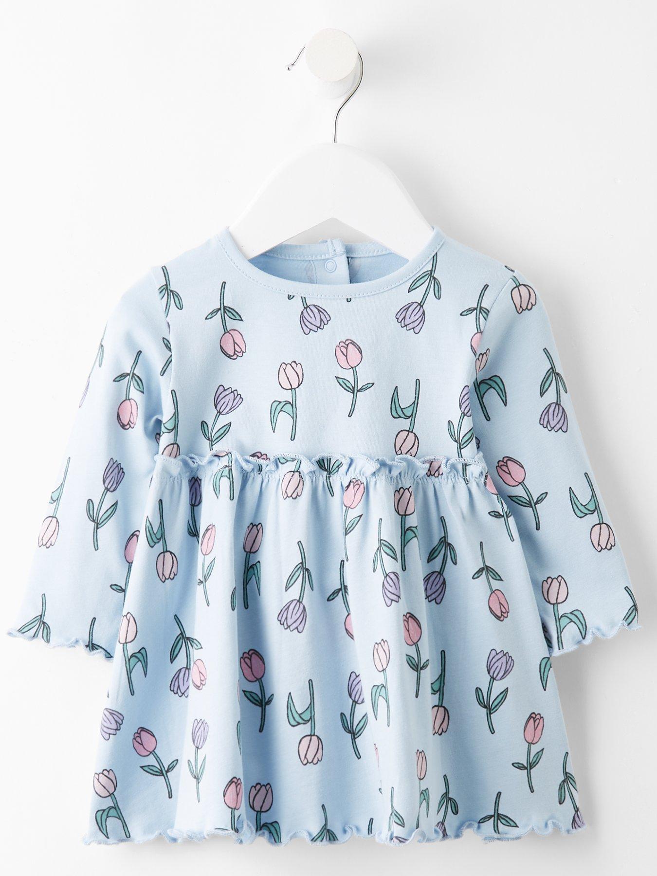 The Very Collection Floral Print Jersey Dress - Blue